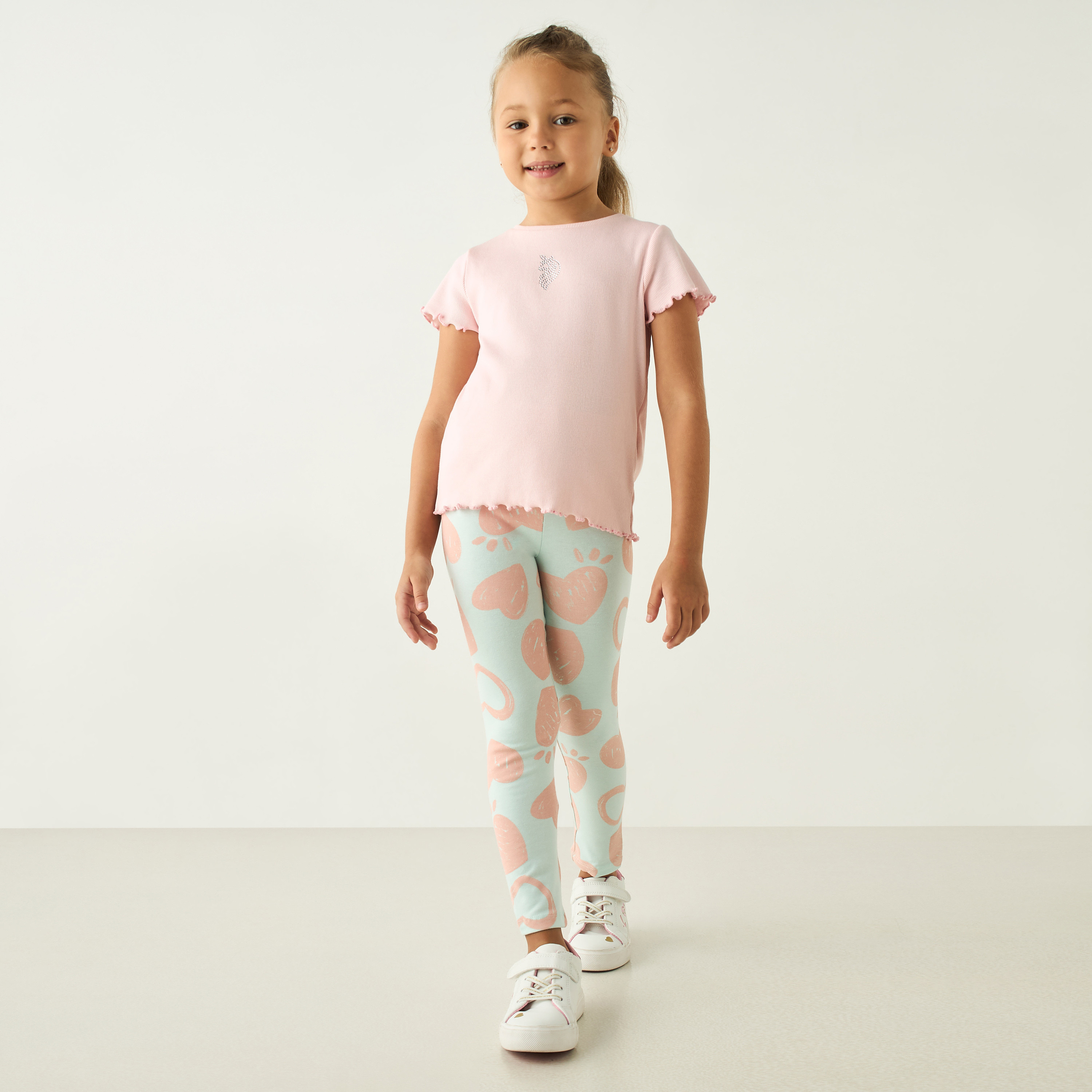 بنطلونات ليقنز متنوعة بخصر مطّاطي من جونيورز - طقم من 3 قطع-baby-girls-clothing-bottoms-leggings-image-2