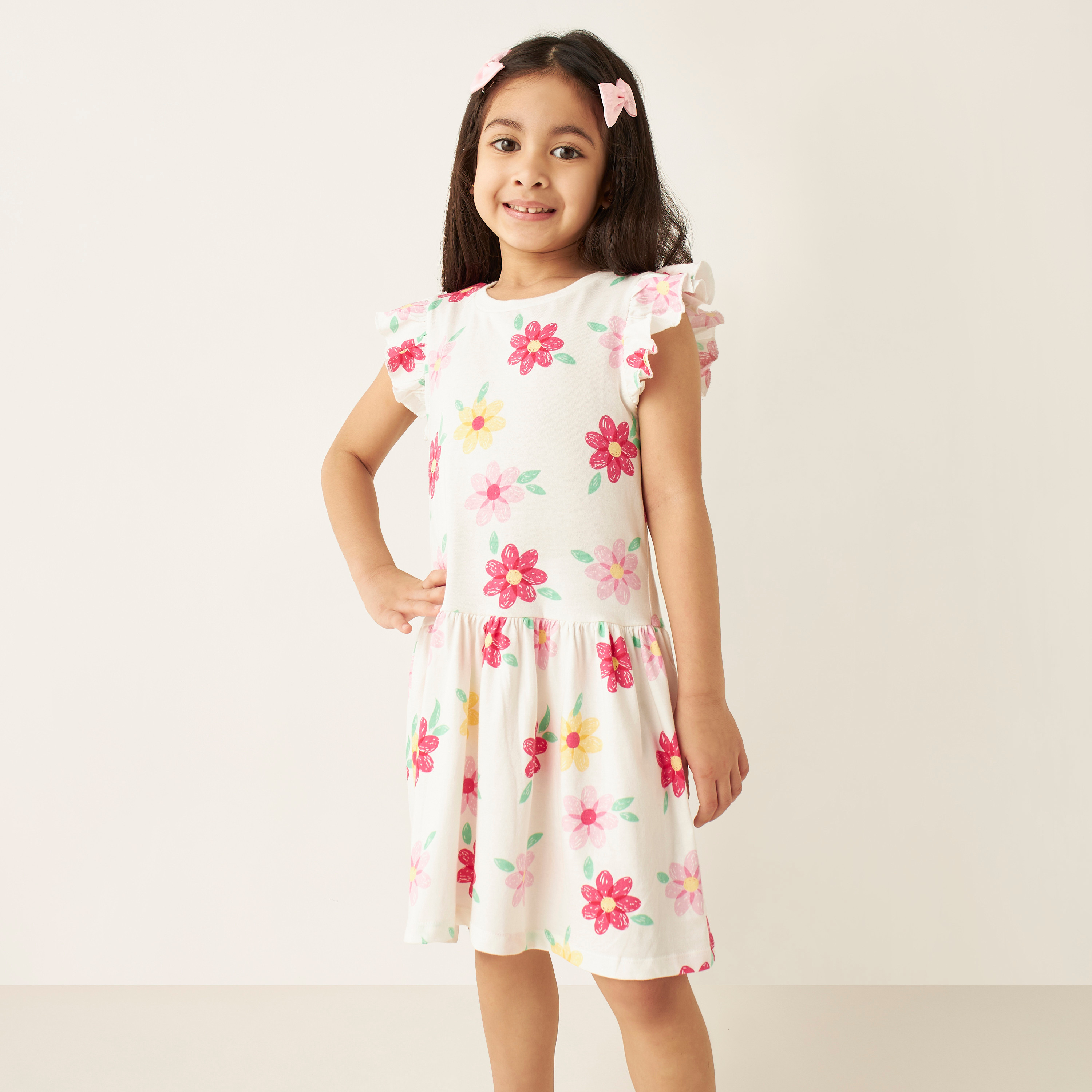 Juniors All-Over Floral Print Sleeveless A-line Dress with Ruffles-girls-clothing-dressesandjumpsuits-image-1