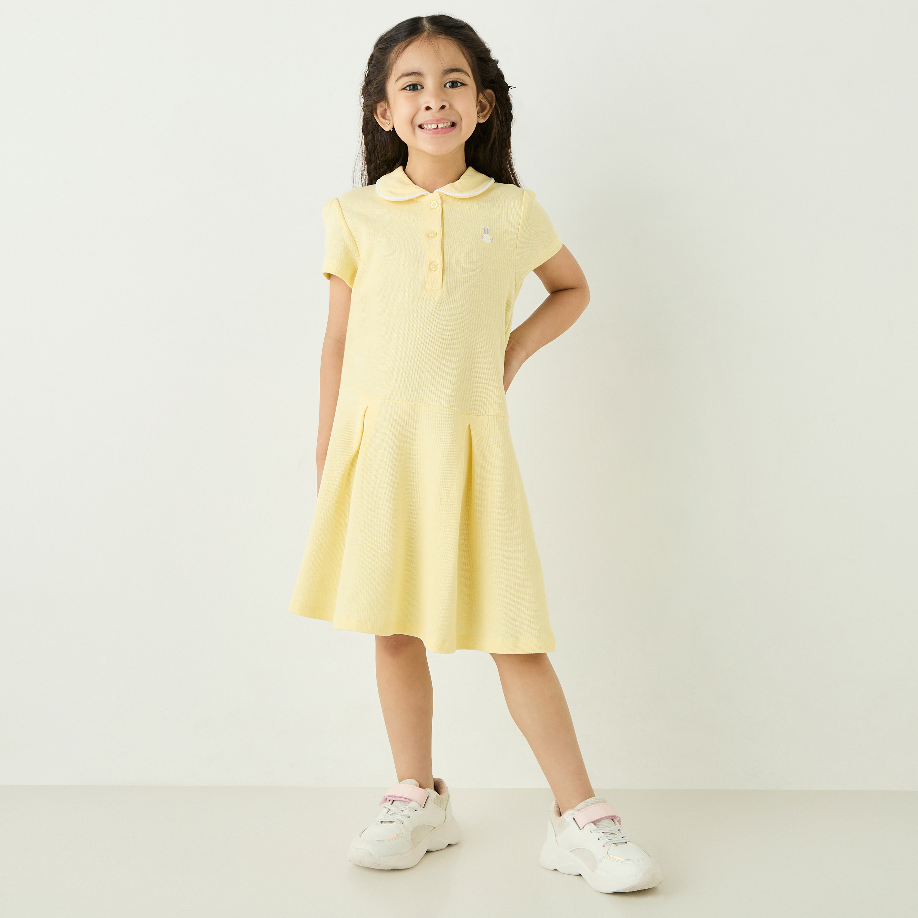 Girls yellow polo dress online