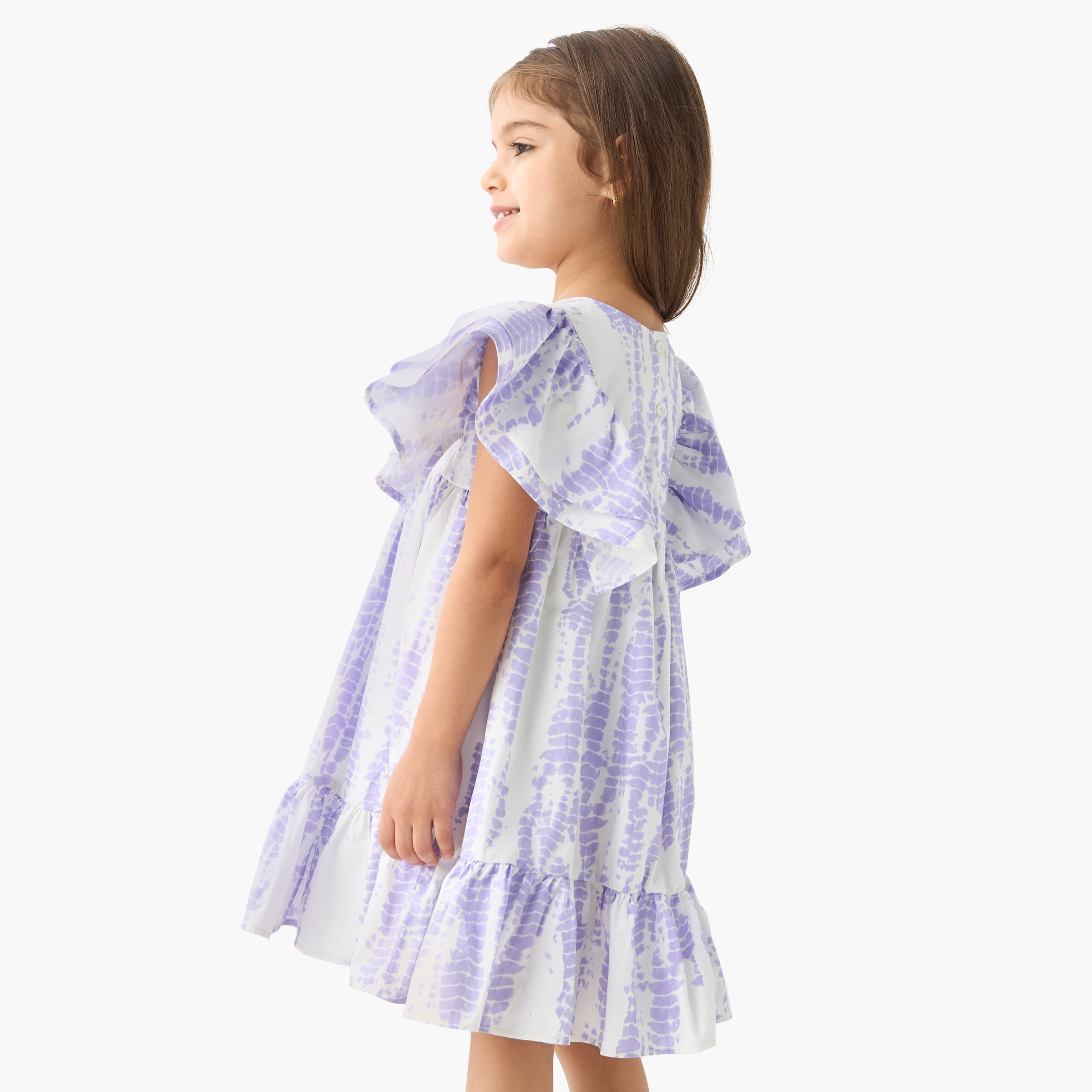 Juniors All-Over Tie-Dye Print A-line Dress with Flutter Sleeves-girls-clothing-dressesandjumpsuits-image-3