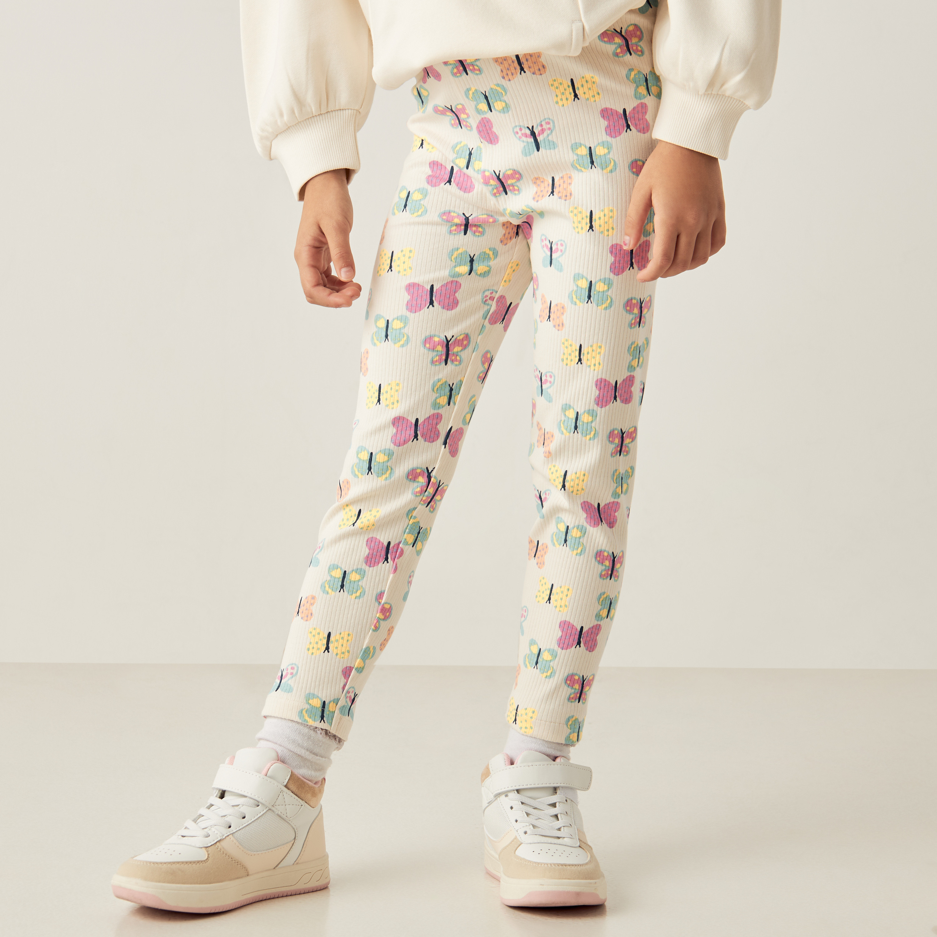 Juniors Butterfly Print Hoodie and Leggings Set-baby-girls-clothing-setsandcoords-image-3