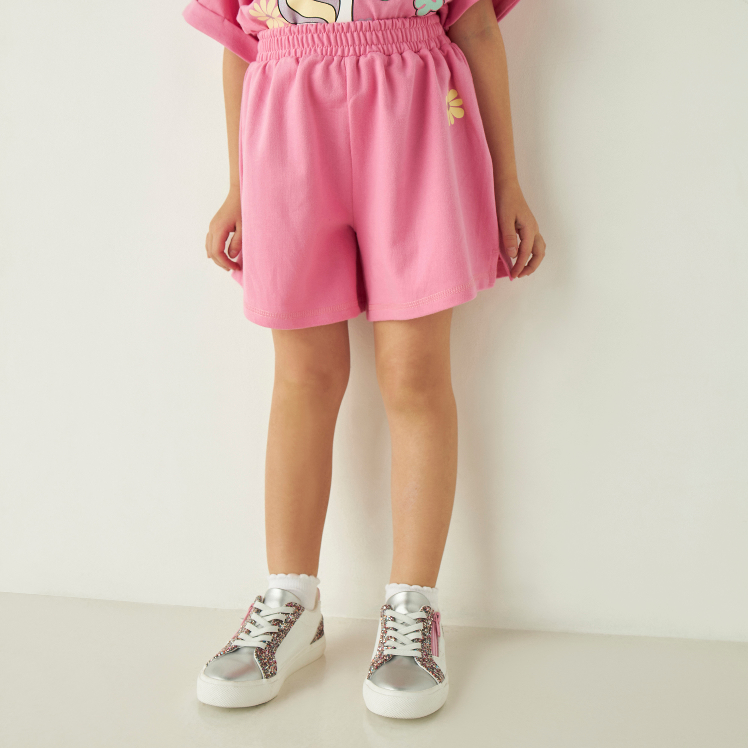 Juniors Graphic Print T-shirt and Shorts Set-baby-girls-clothing-setsandcoords-image-3