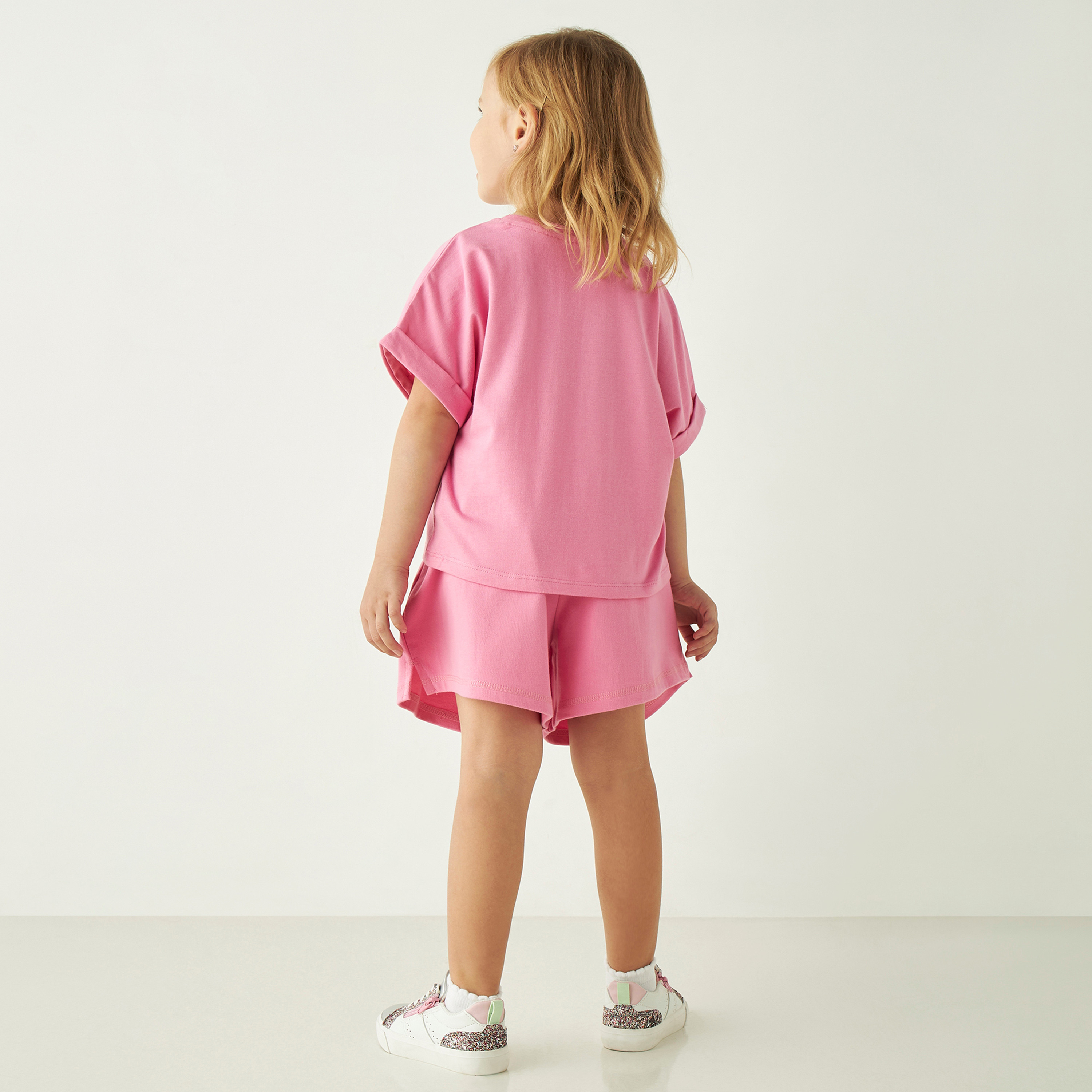 Juniors Graphic Print T-shirt and Shorts Set-baby-girls-clothing-setsandcoords-image-4