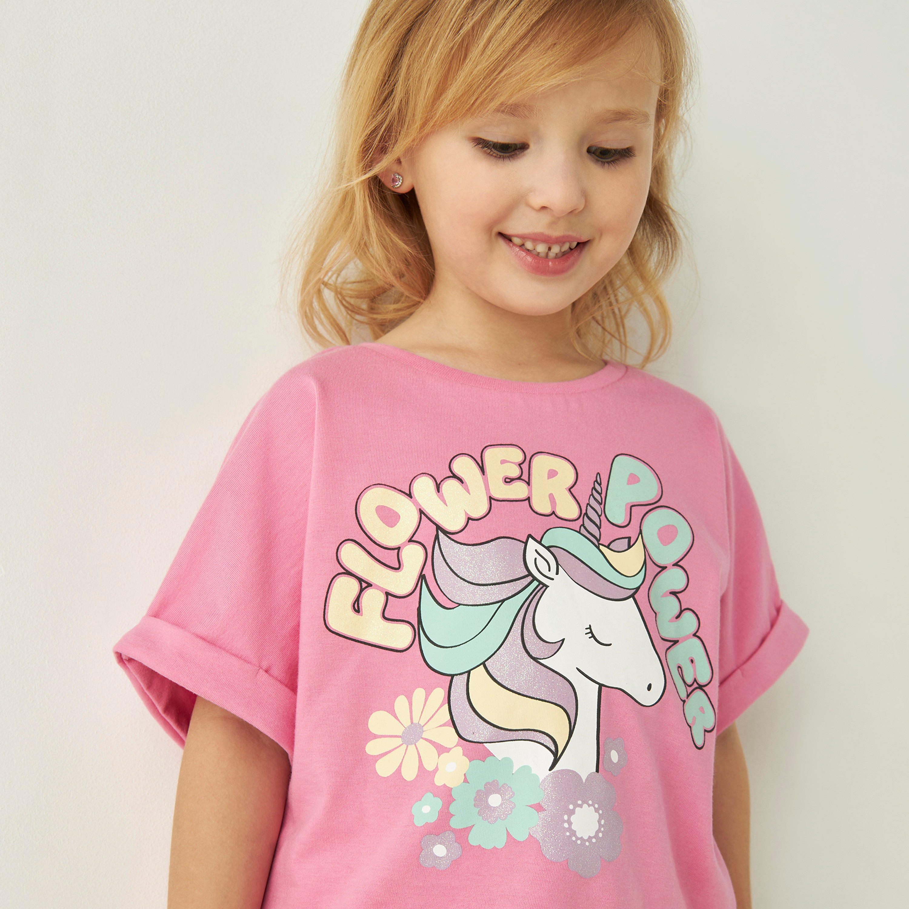 Juniors Graphic Print T-shirt and Shorts Set-baby-girls-clothing-setsandcoords-image-5