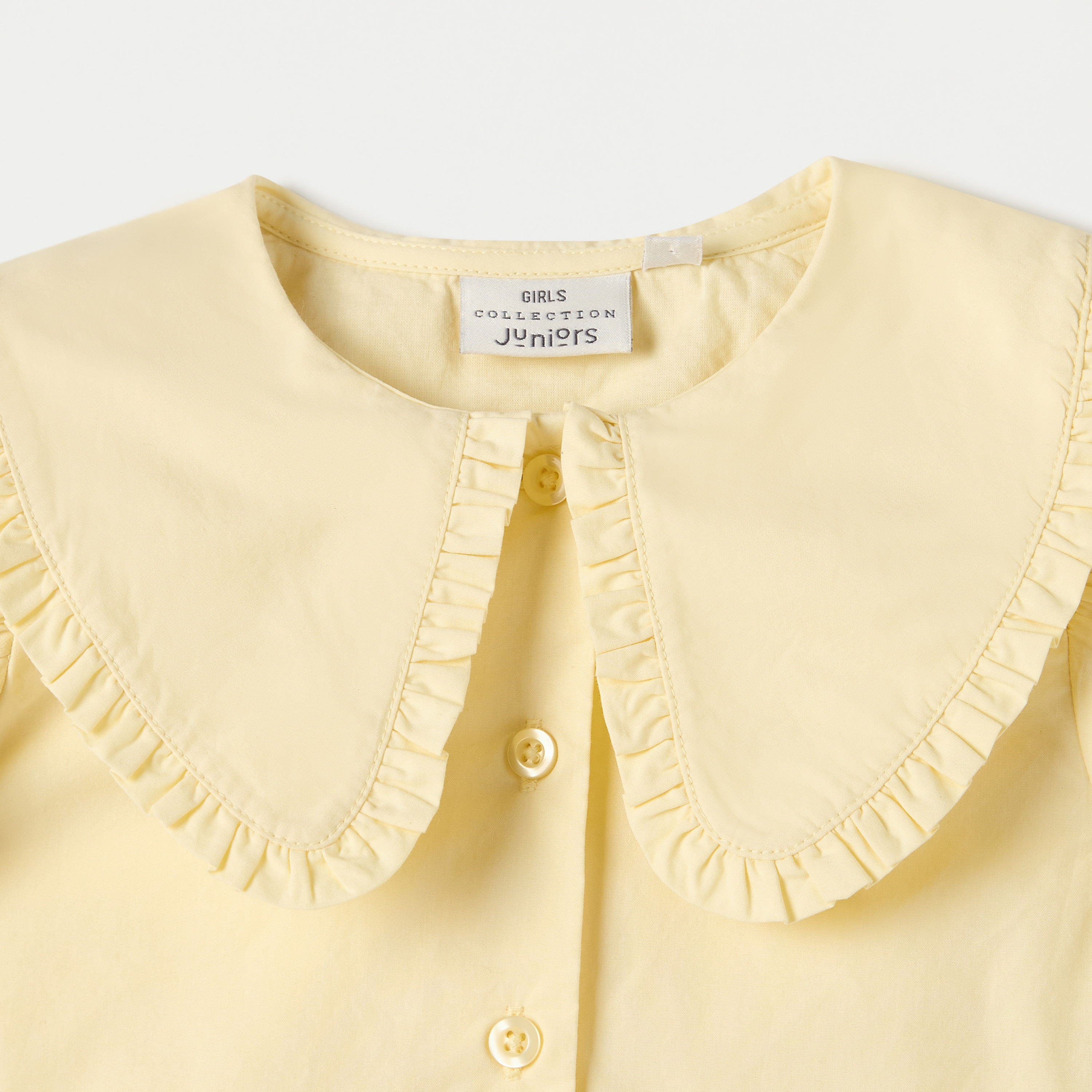 بلوزة إيه لاين بياقة بيتر بان وتفاصيل كشكش من جونيورز-baby-girls-clothing-blousesandshirts-image-2