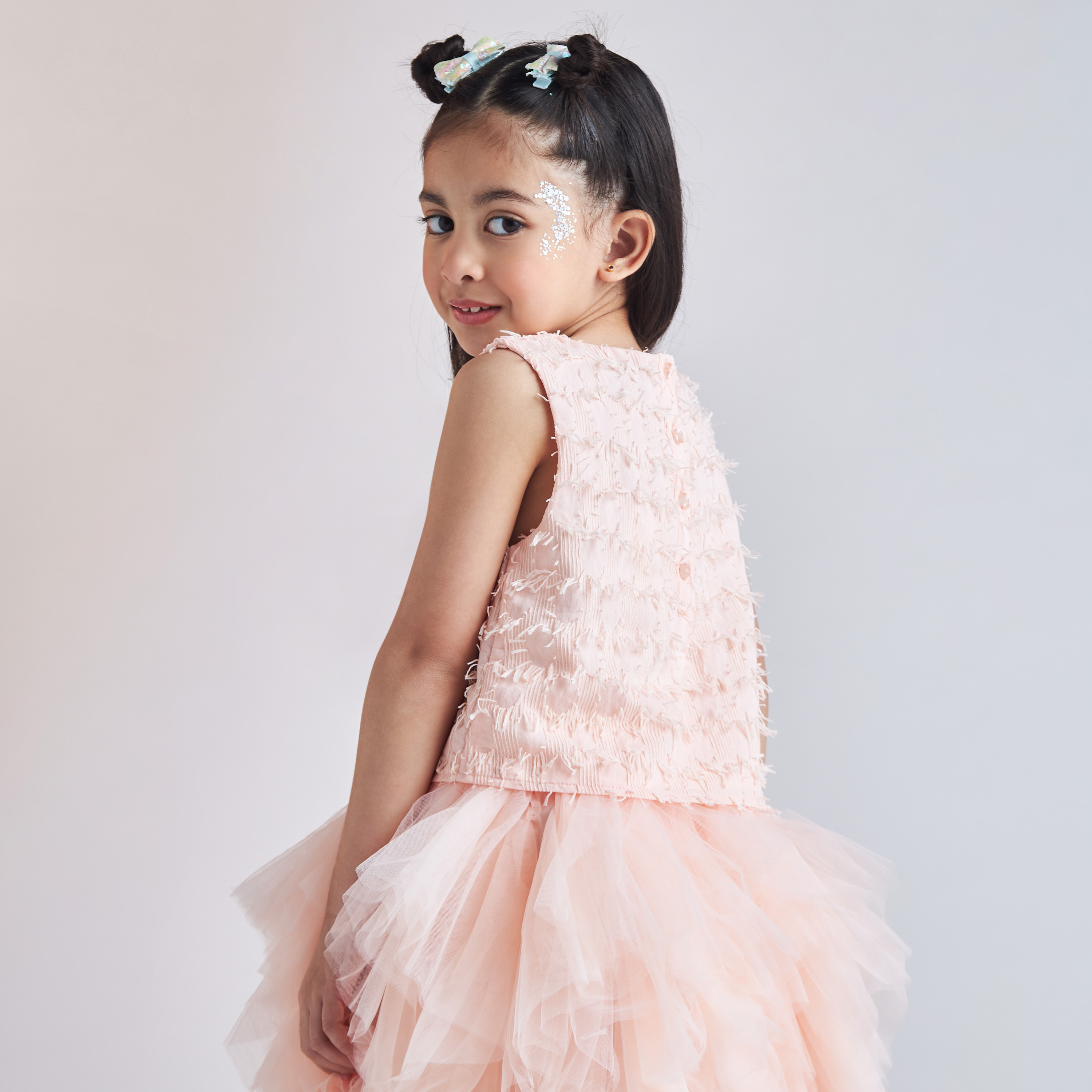 Juniors Textured Sleeveless Top with Applique Detail and Round Neck-girls-clothing-blousesandshirts-image-3