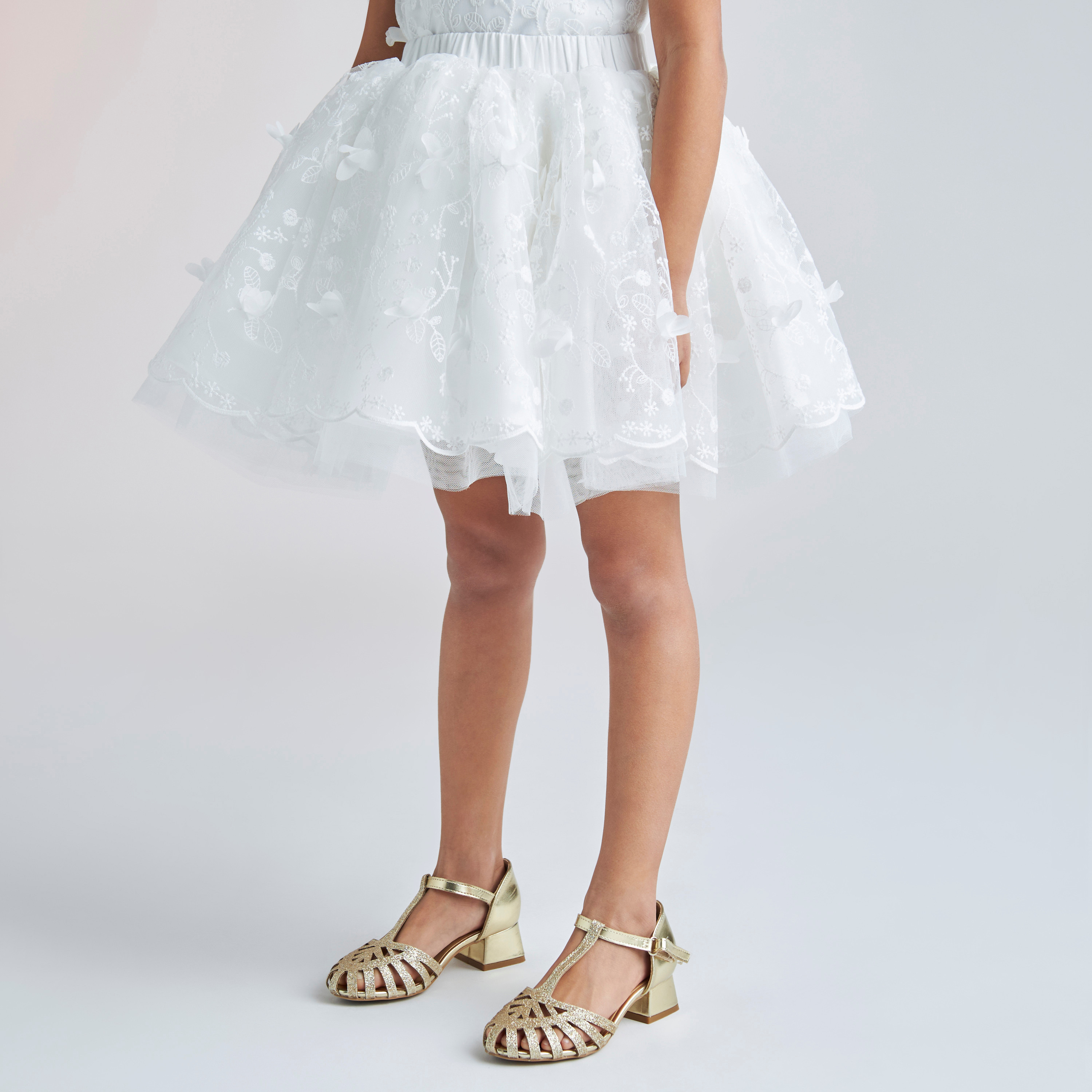 Juniors Floral Textured Cap Sleeve Top and Skirt Set-baby-girls-clothing-setsandcoords-image-3