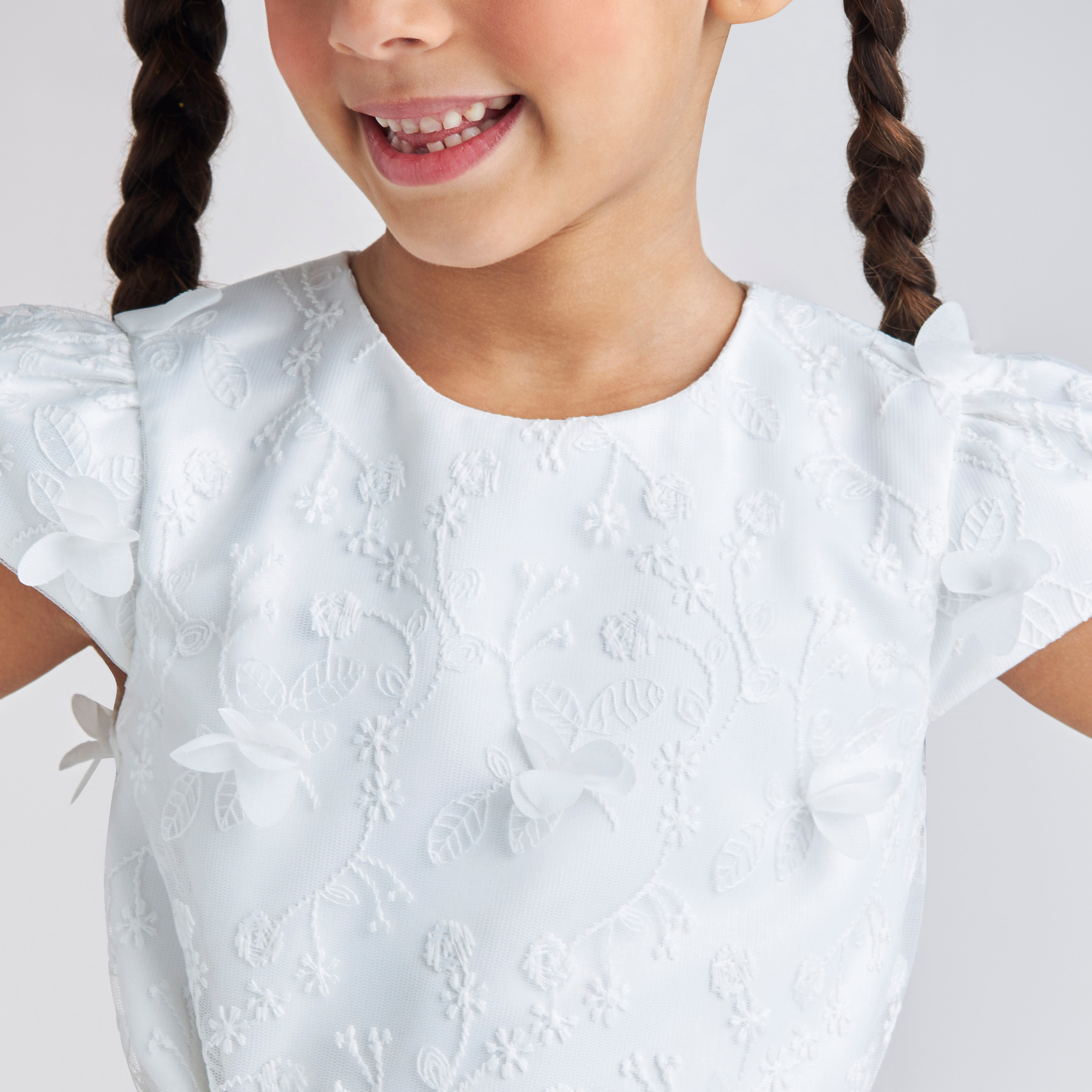 Juniors Floral Textured Cap Sleeve Top and Skirt Set-baby-girls-clothing-setsandcoords-image-5