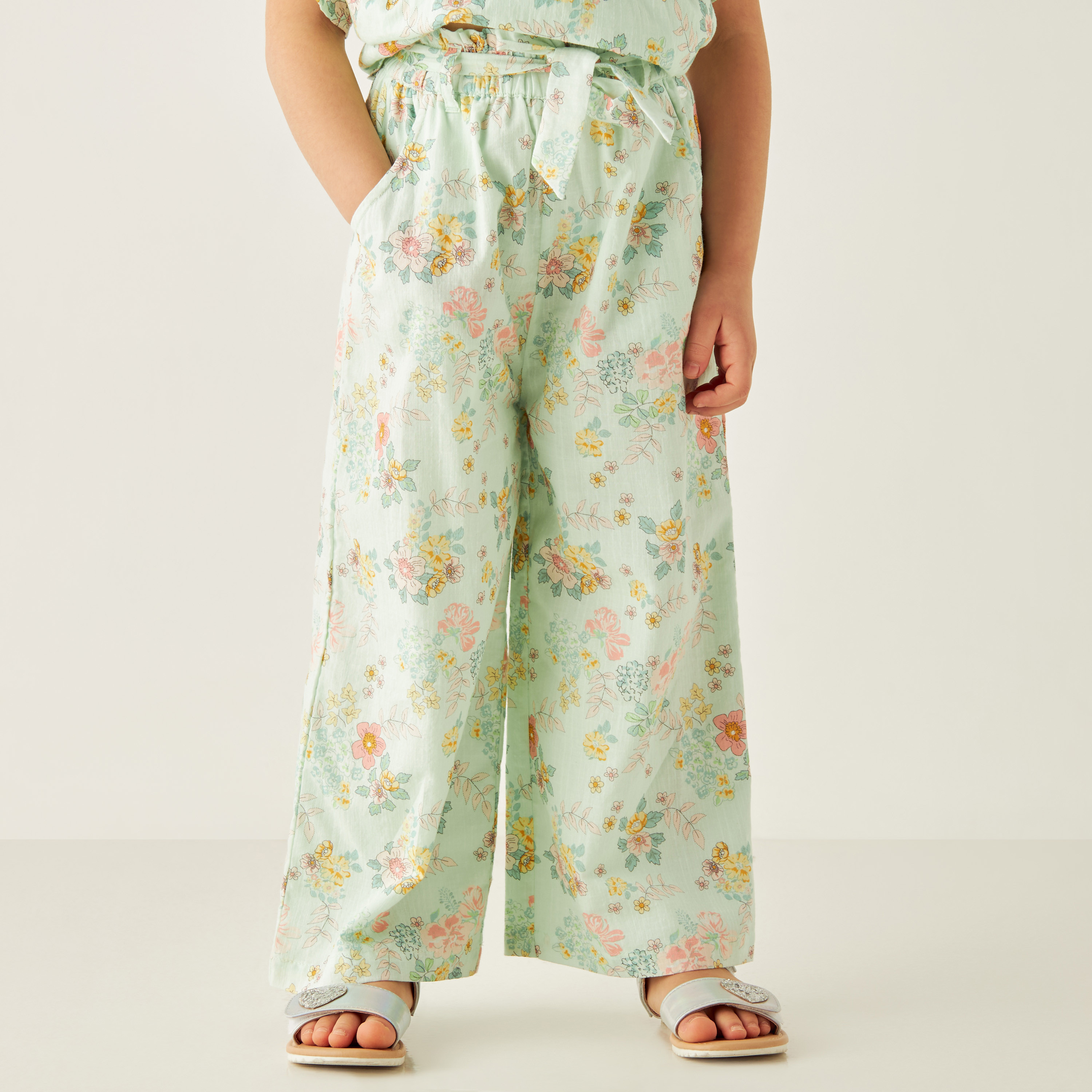 بنطلون بجيوب وأربطة وطبعات من إليجو-girls-clothing-bottoms-trousers-image-1