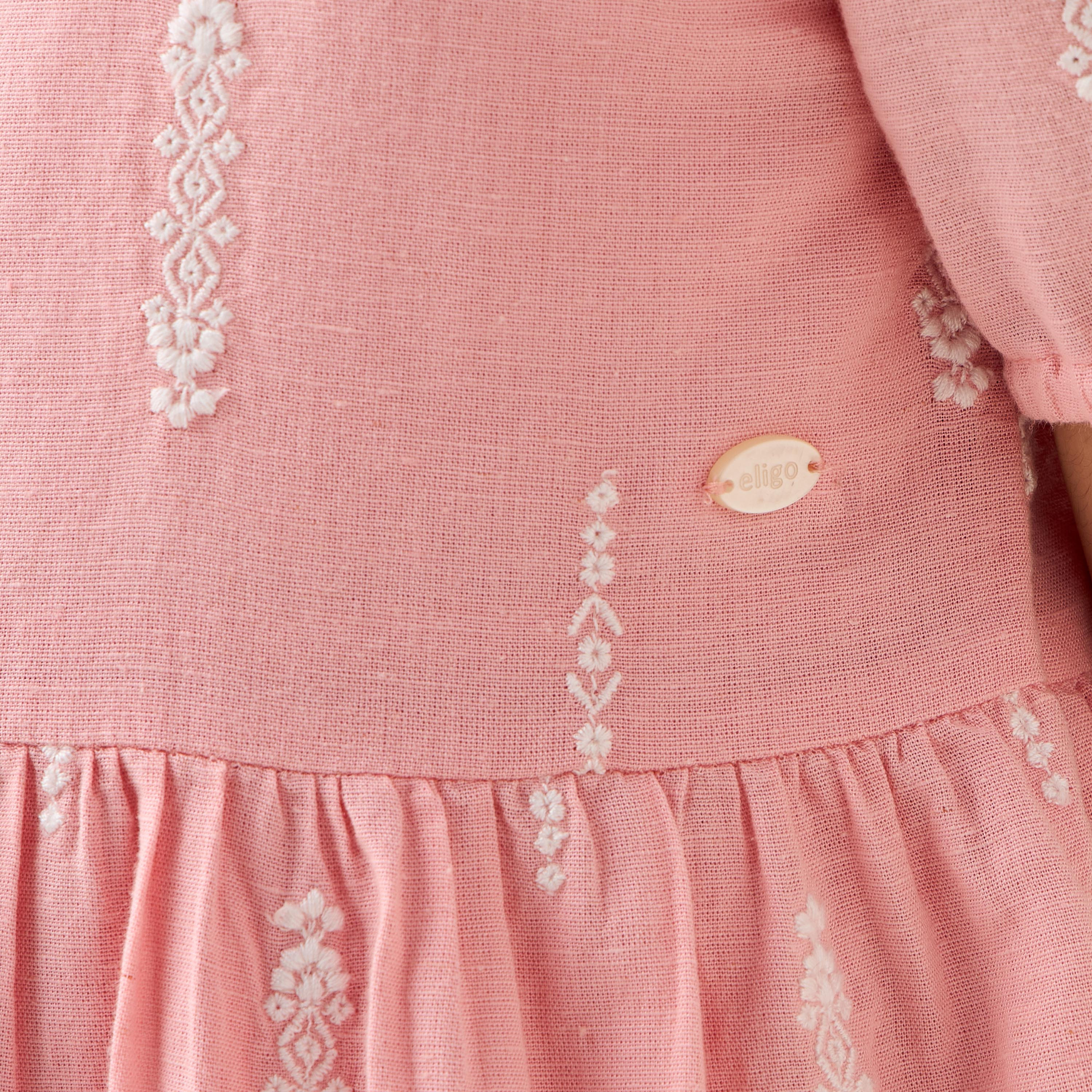 Eligo Embroidered Tiered Dress with Long Sleeves-girls-clothing-dressesandjumpsuits-image-5