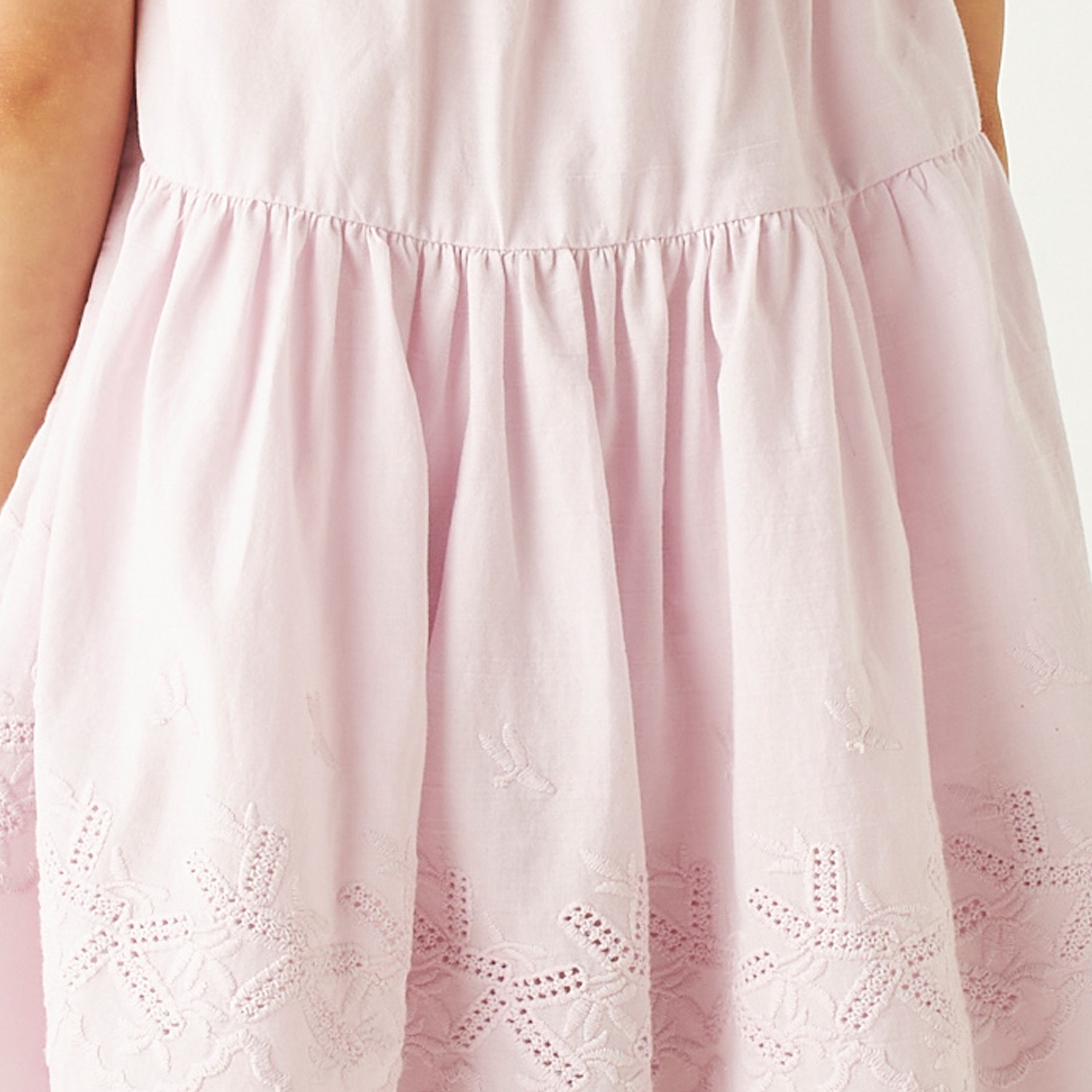 Eligo Textured A-line Dress with Cap Sleeves-girls-clothing-dressesandjumpsuits-image-5