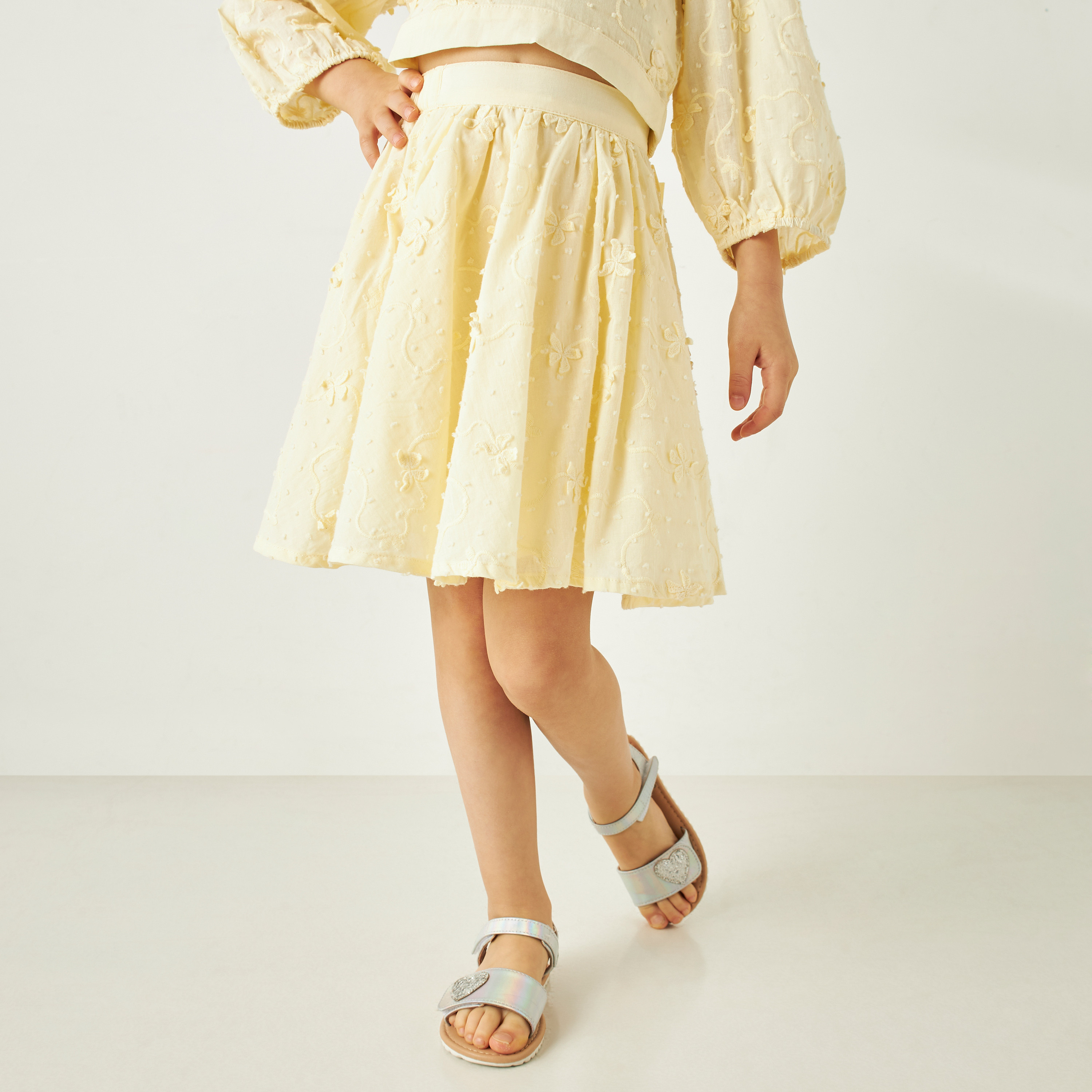 Eligo Butterfly Textured Top and Skirt Set-baby-girls-clothing-setsandcoords-image-3