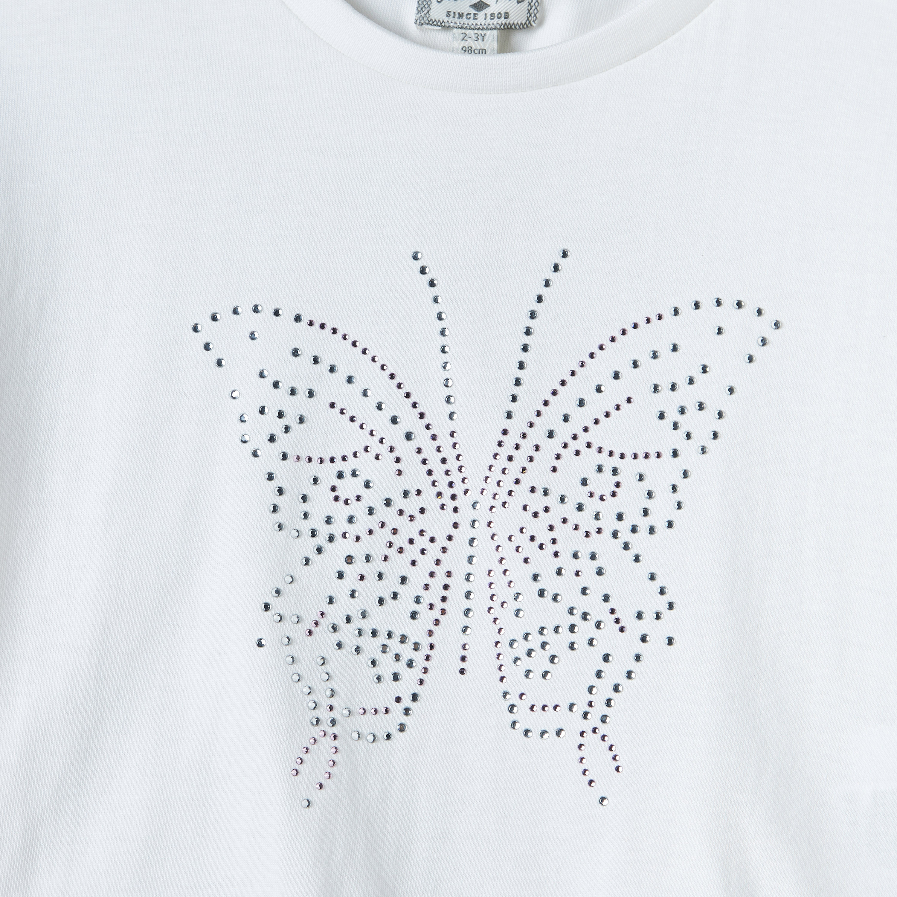 Lee Cooper Butterfly Embellished T-shirt with Short Sleeves and Round Neck-girls-clothing-tshirts-image-4