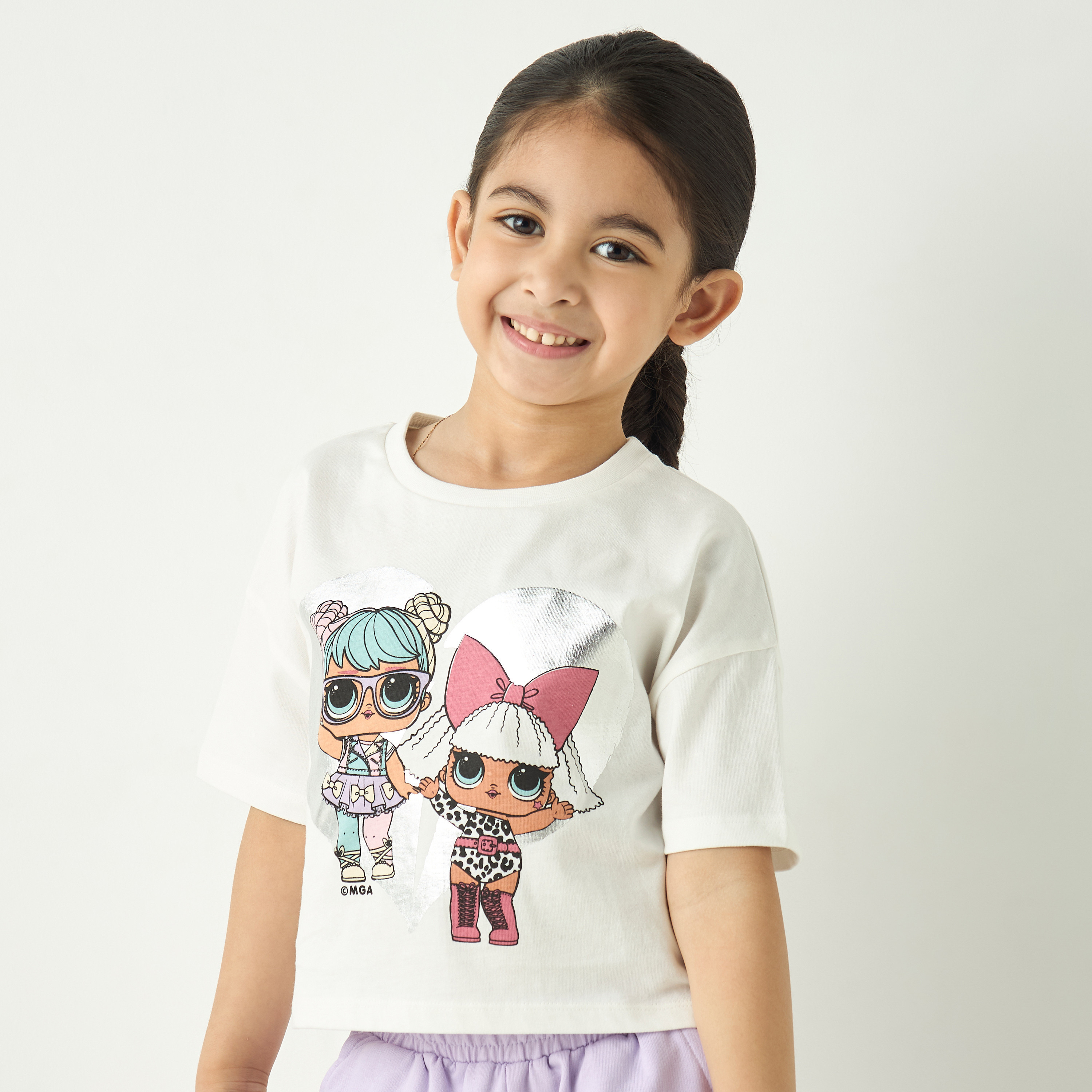 L.O.L! Surprise Print T-shirt with Short Sleeves - Set of 2-girls-clothing-multipacks-image-2