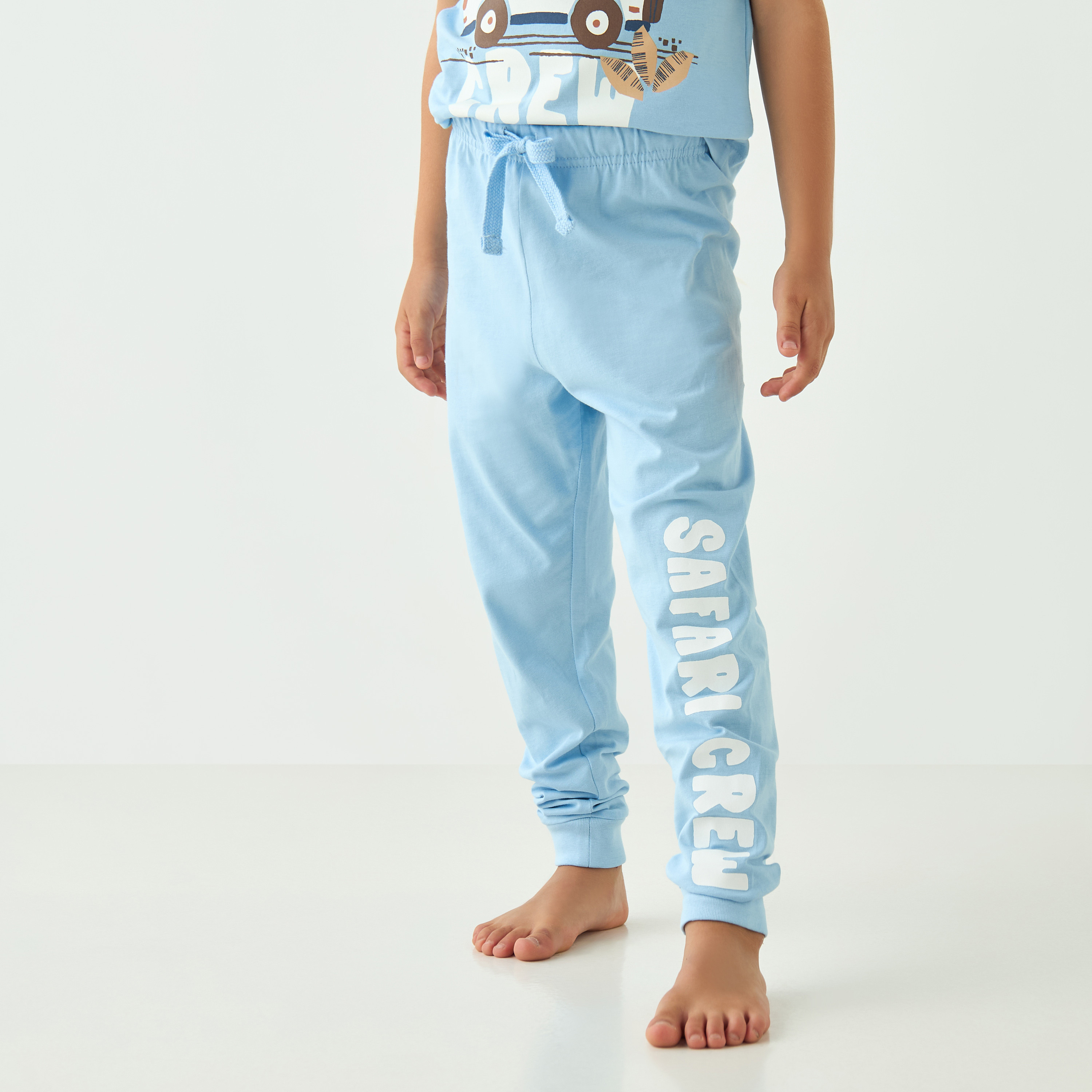 Juniors Safari Print T-shirt with Pyjamas - Set of 2-boys-clothing-nightwear-image-3