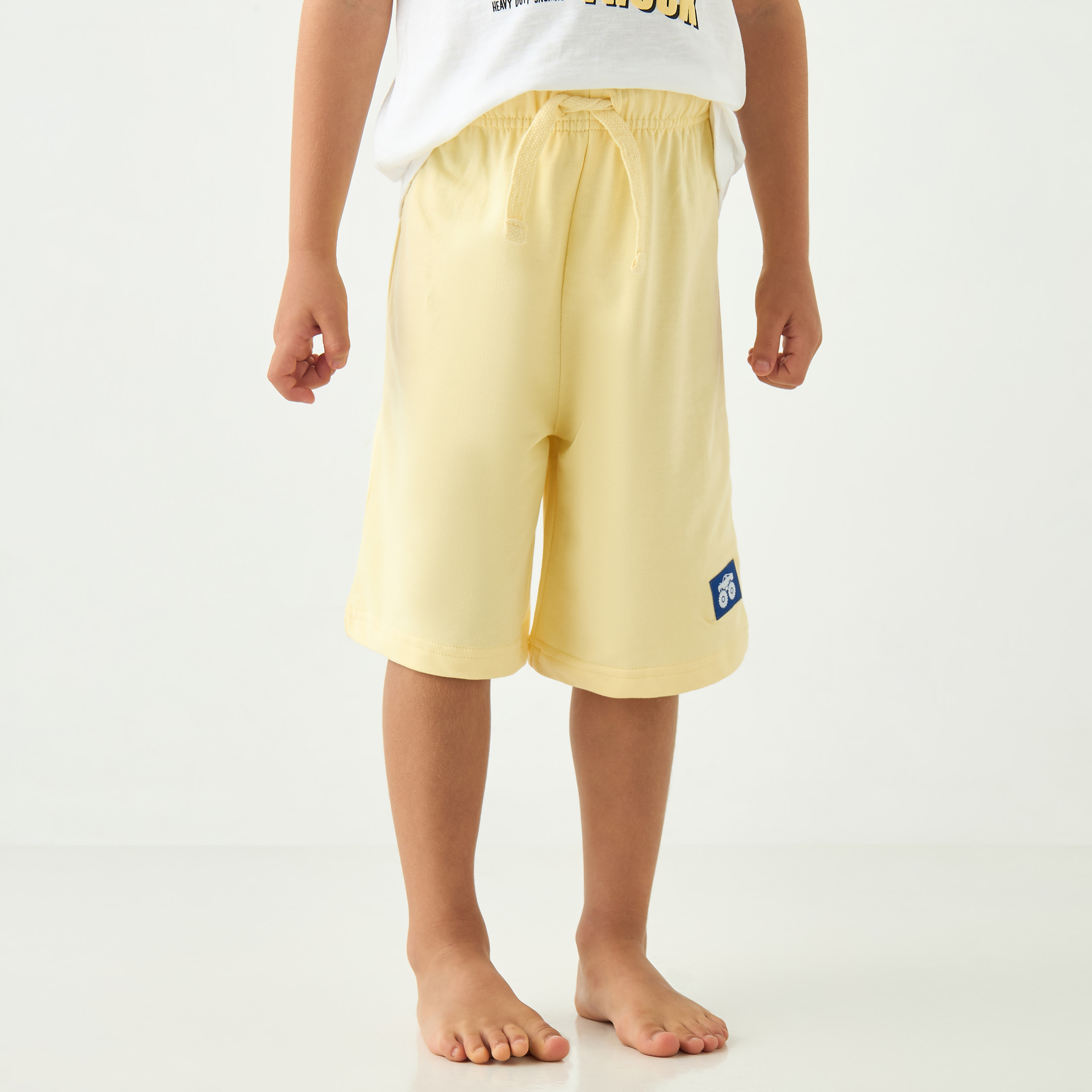 Juniors Monster Truck Print T-shirt and Shorts Set-boys-clothing-nightwear-image-4