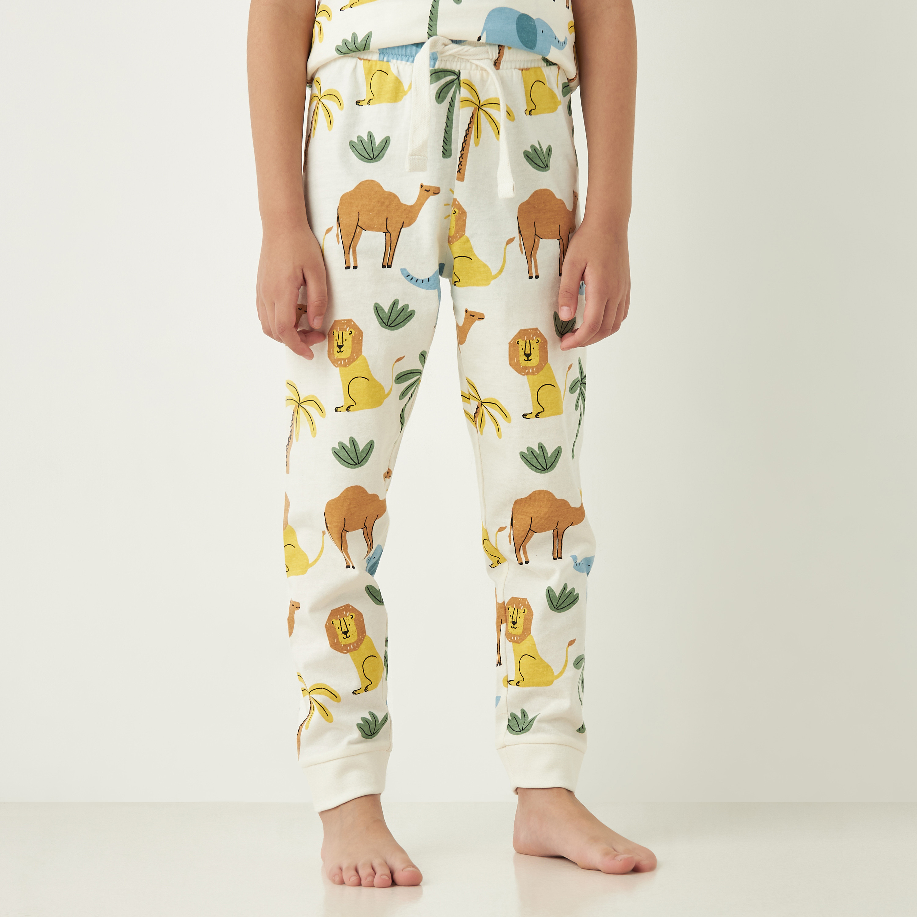 Juniors All-Over Animal Print T-shirt and Pyjama Set-boys-clothing-nightwear-image-3