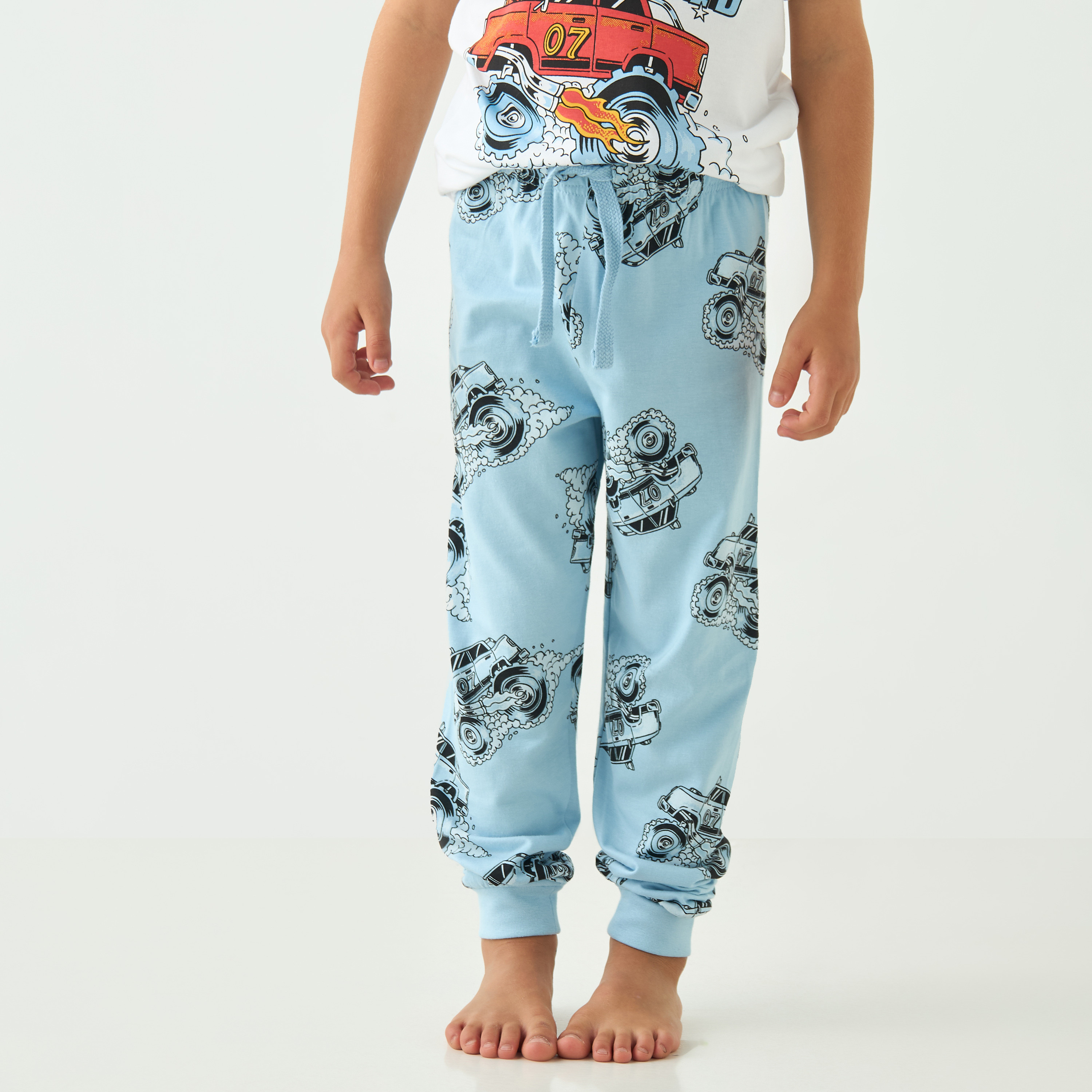 طقم بنطلون بيجاما وتيشيرت بطبعات مونستر تراك من جونيورز-boys-clothing-nightwear-image-3