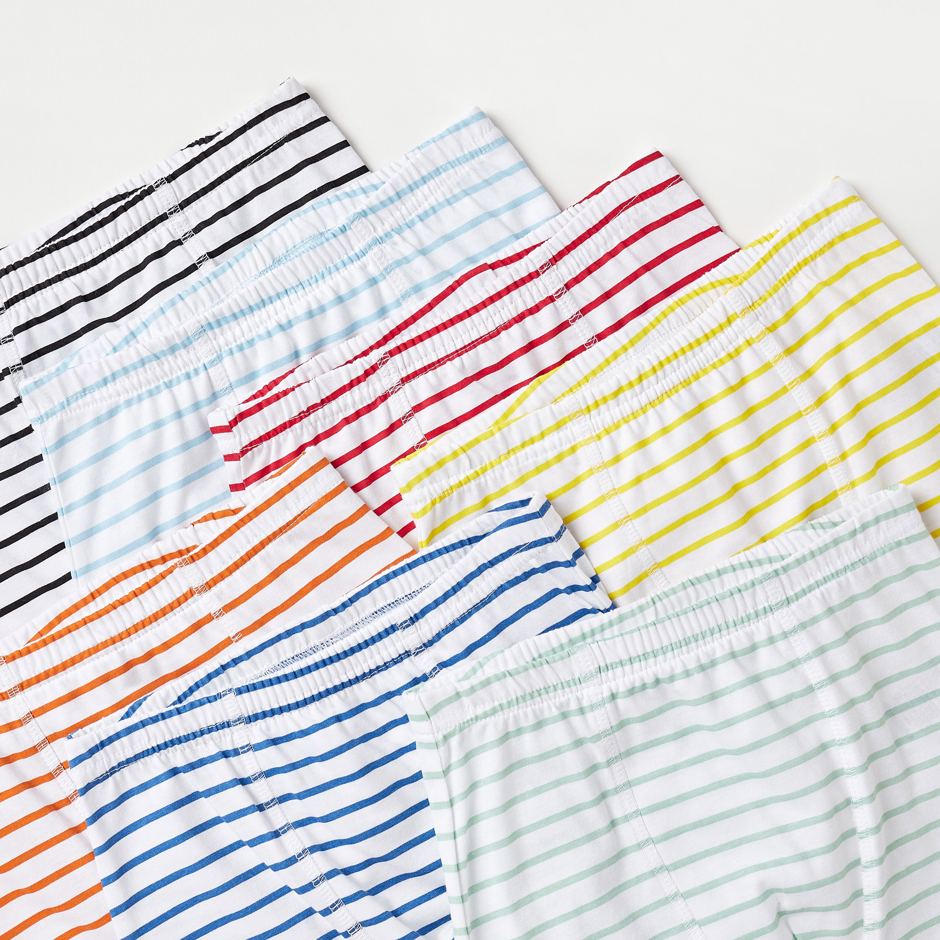 Juniors Striped Trunks - Set of 7-baby-boys-clothing-innerwear-image-3