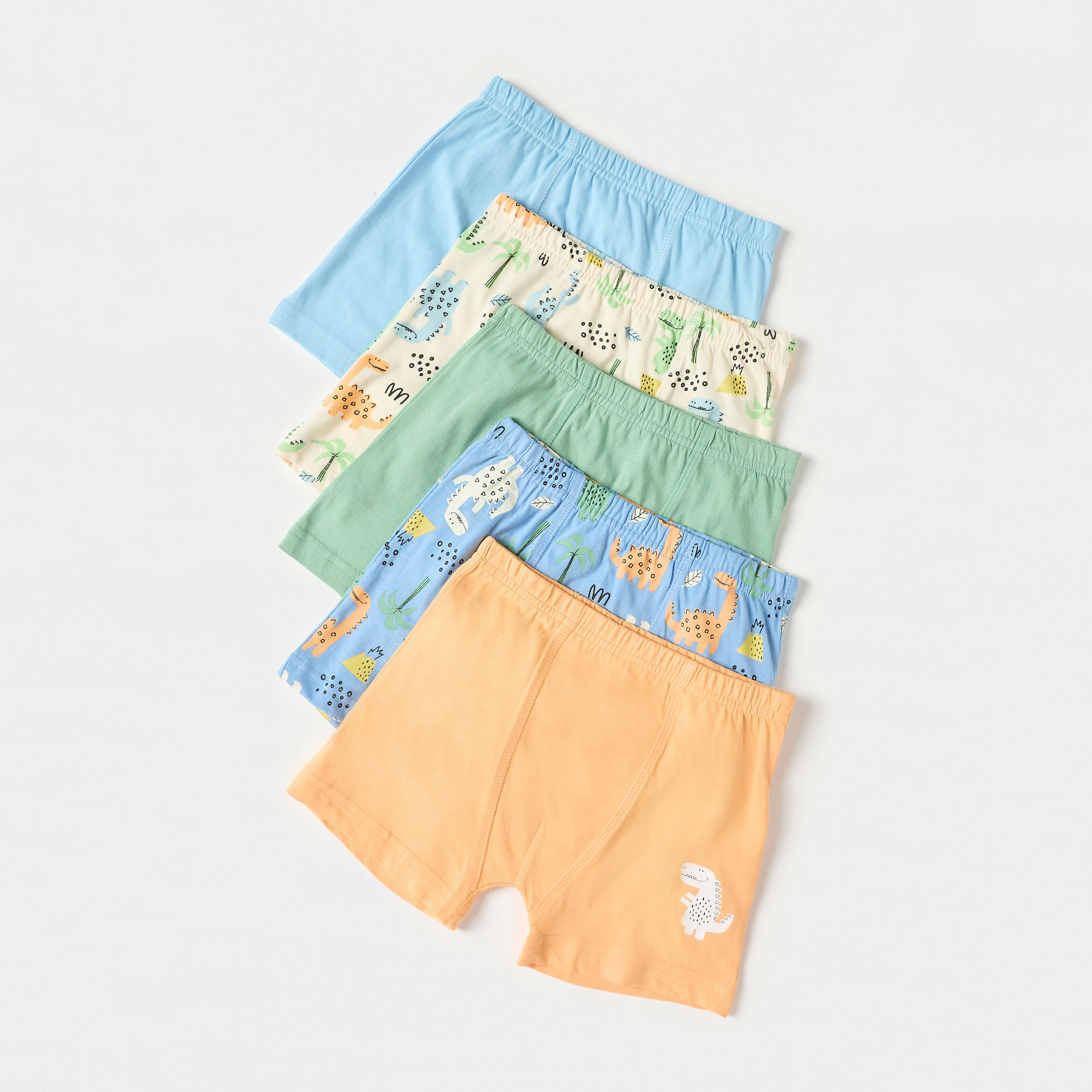 Juniors Dinosaur Print Boxers - Set of 5-boys-clothing-innerwear-boxersandbriefs-image-2