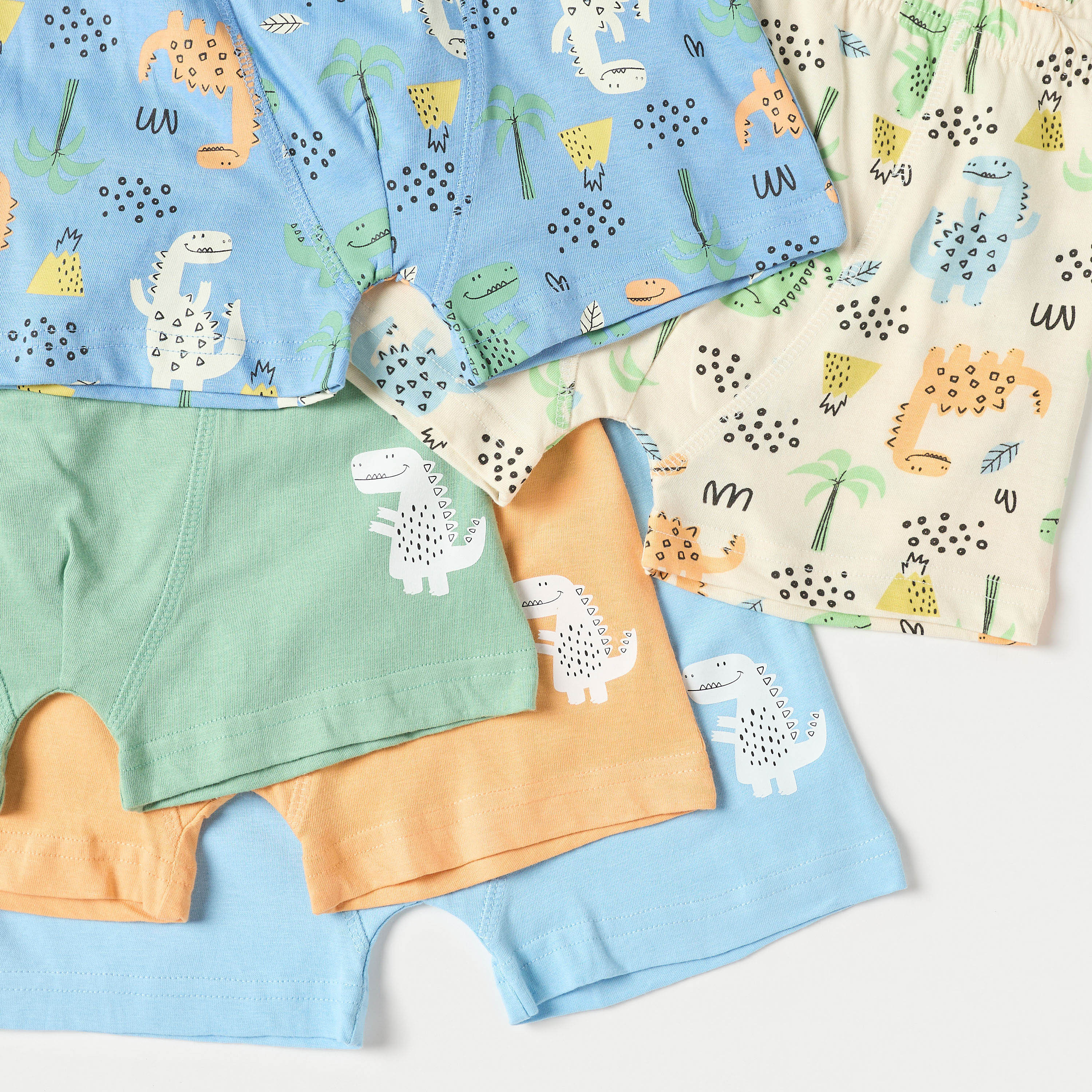 Juniors Dinosaur Print Boxers - Set of 5-boys-clothing-innerwear-boxersandbriefs-image-4
