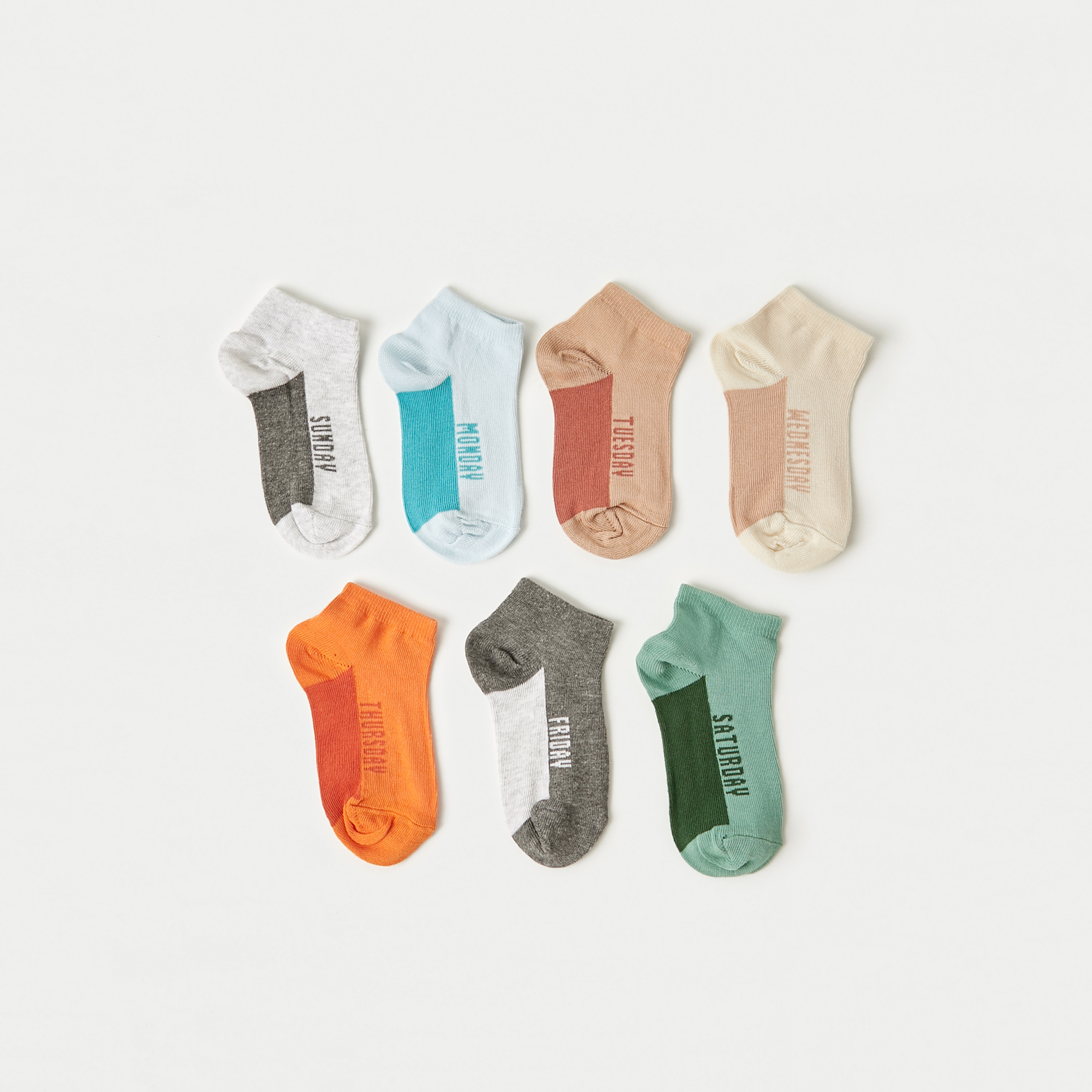 Juniors Days of the Week Print Socks - Set of 7-boys-accessories-socks-image-1