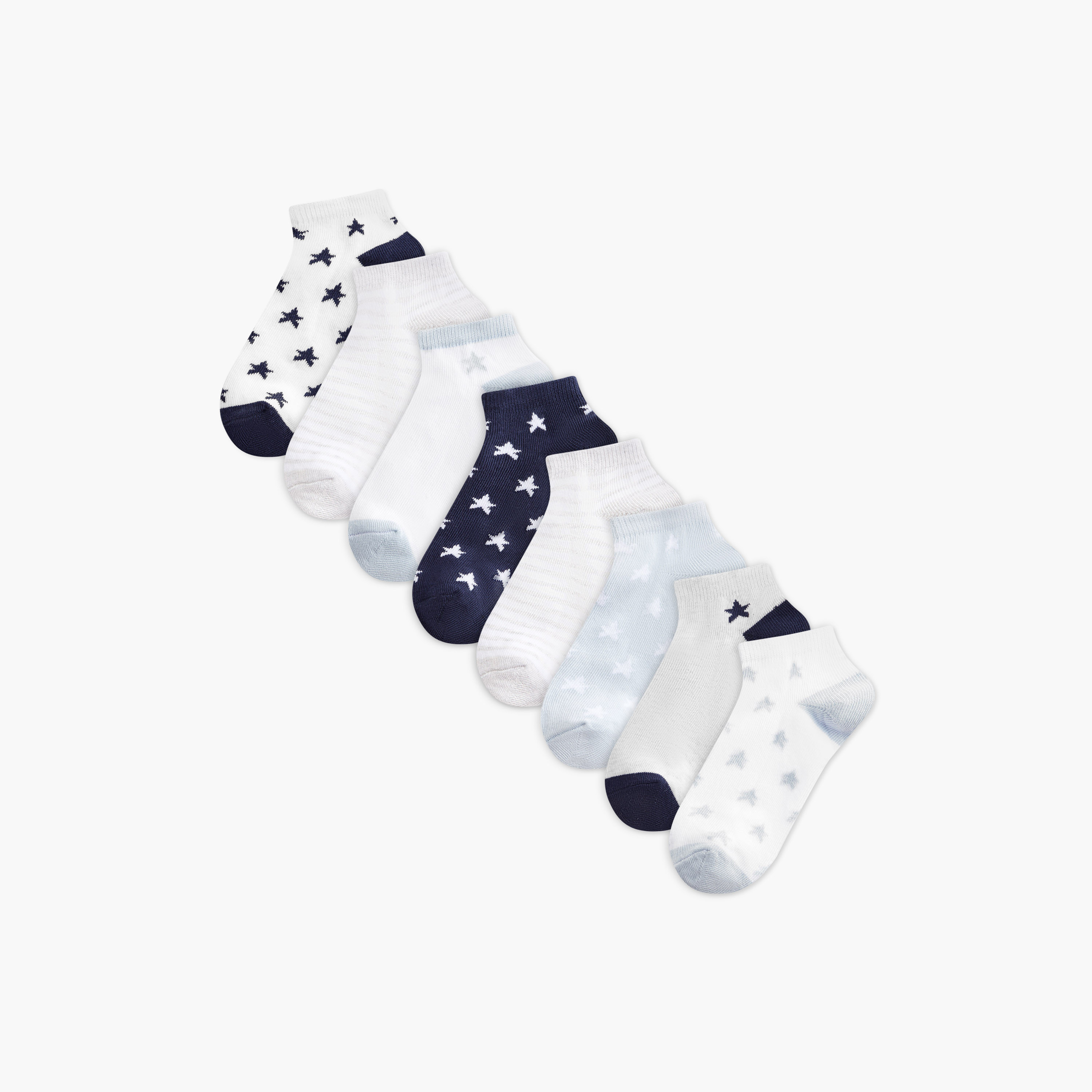 Juniors Printed Ankle Length Socks - Set of 7-boys-accessories-socks-image-1