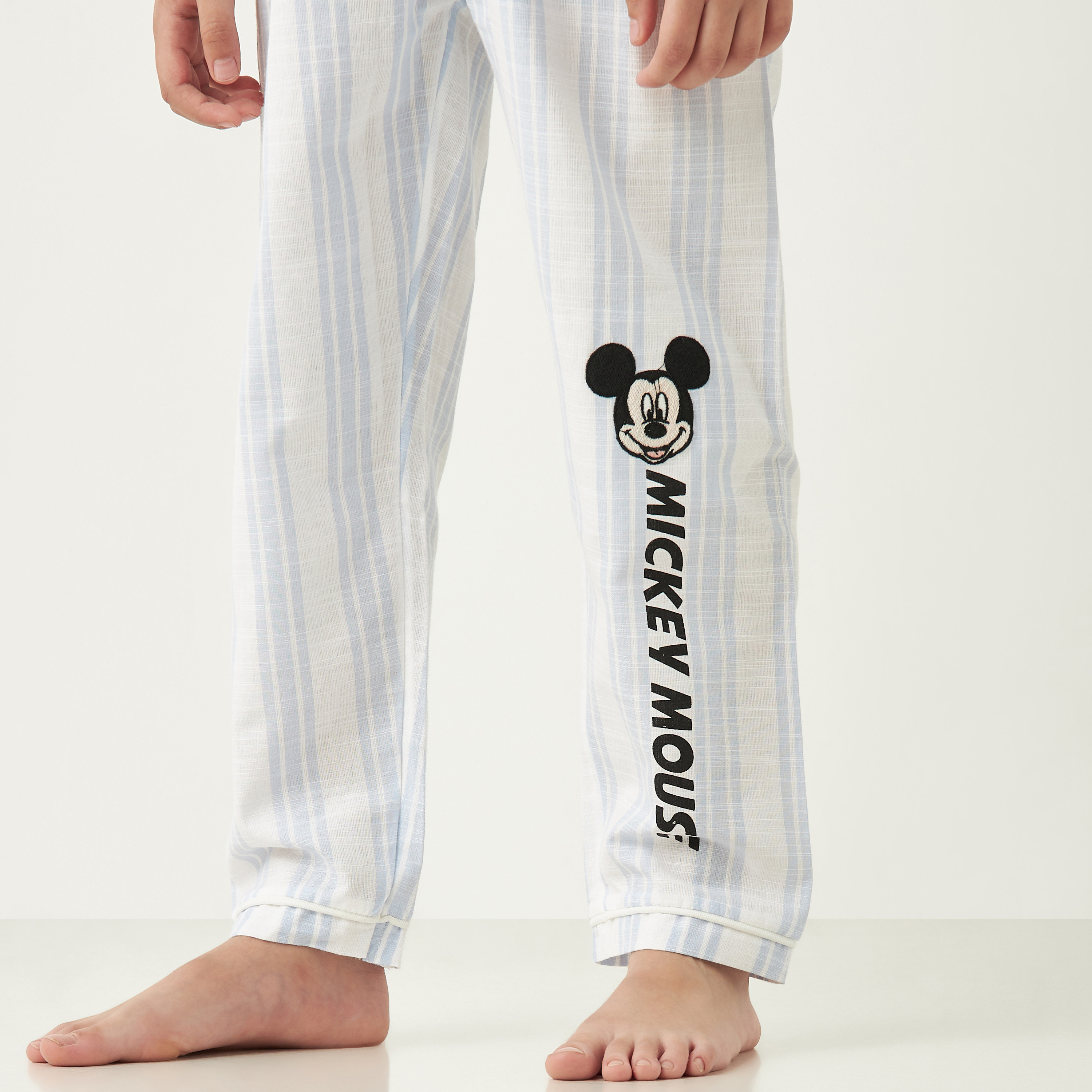 Disney Mickey Mouse Print Shirt and Pyjama Set-boys-clothing-nightwear-image-6