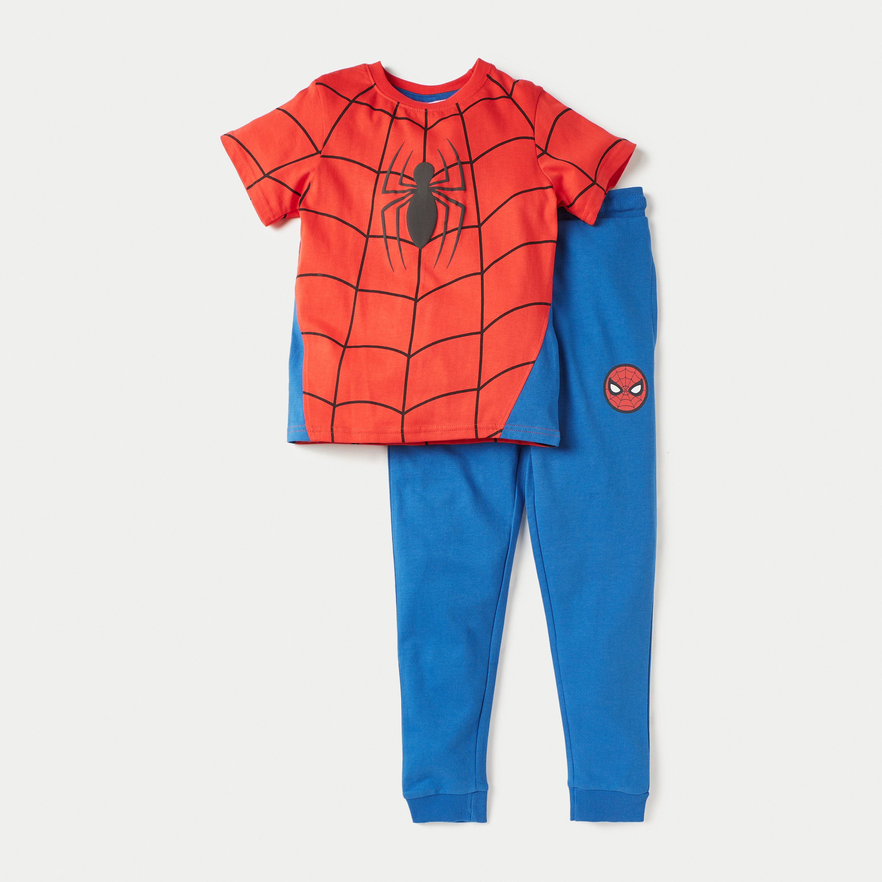 طقم بنطلون بيجاما وتيشيرت بطبعات سبايدر مان-boys-clothing-nightwear-image-1
