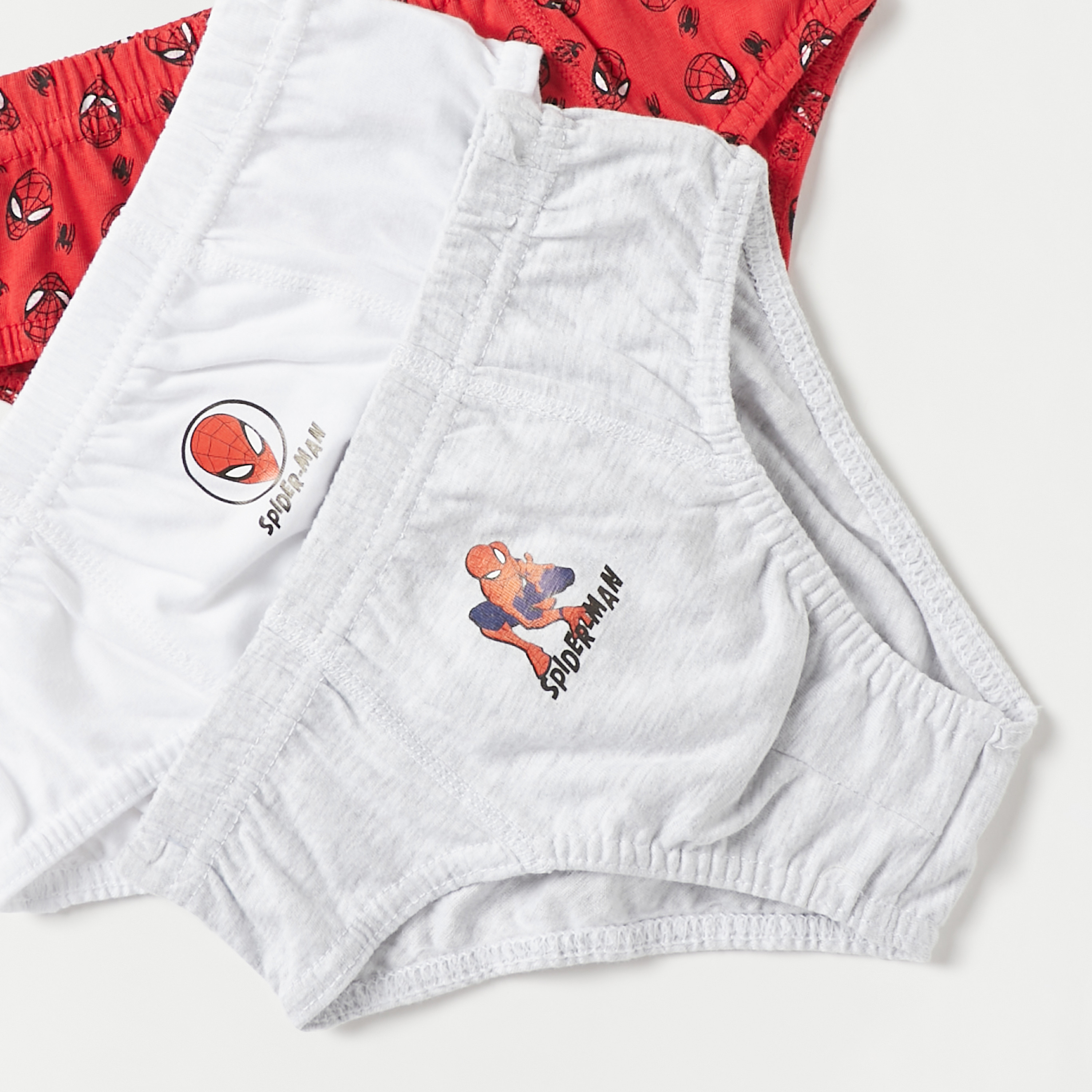 Spider-Man Print Briefs with Elasticated Waistband - Set of 3-baby-boys-clothing-innerwear-image-3