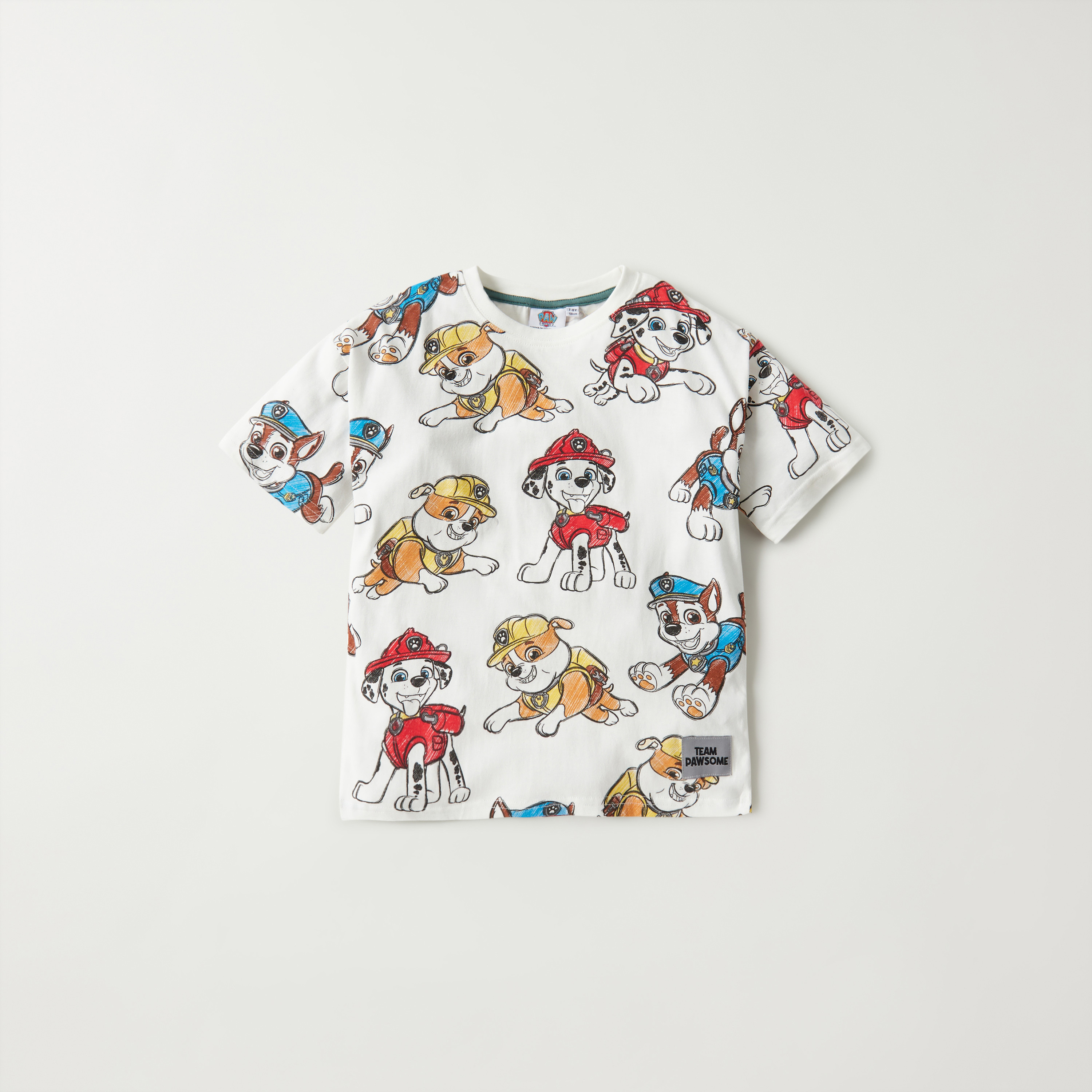 PAW Patrol Graphic Print T-shirt and Shorts Set-boys-clothing-nightwear-image-3