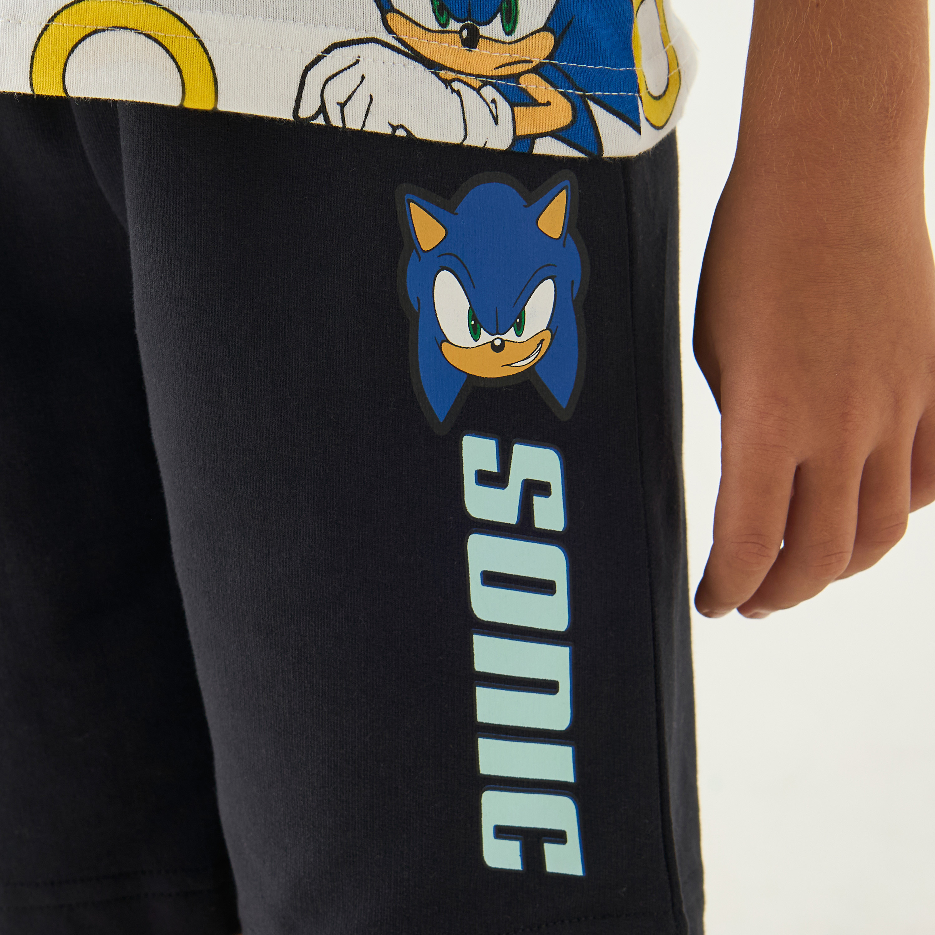 Sonic the Hedgehog Print T-shirt and Shorts Set-boys-clothing-nightwear-image-6