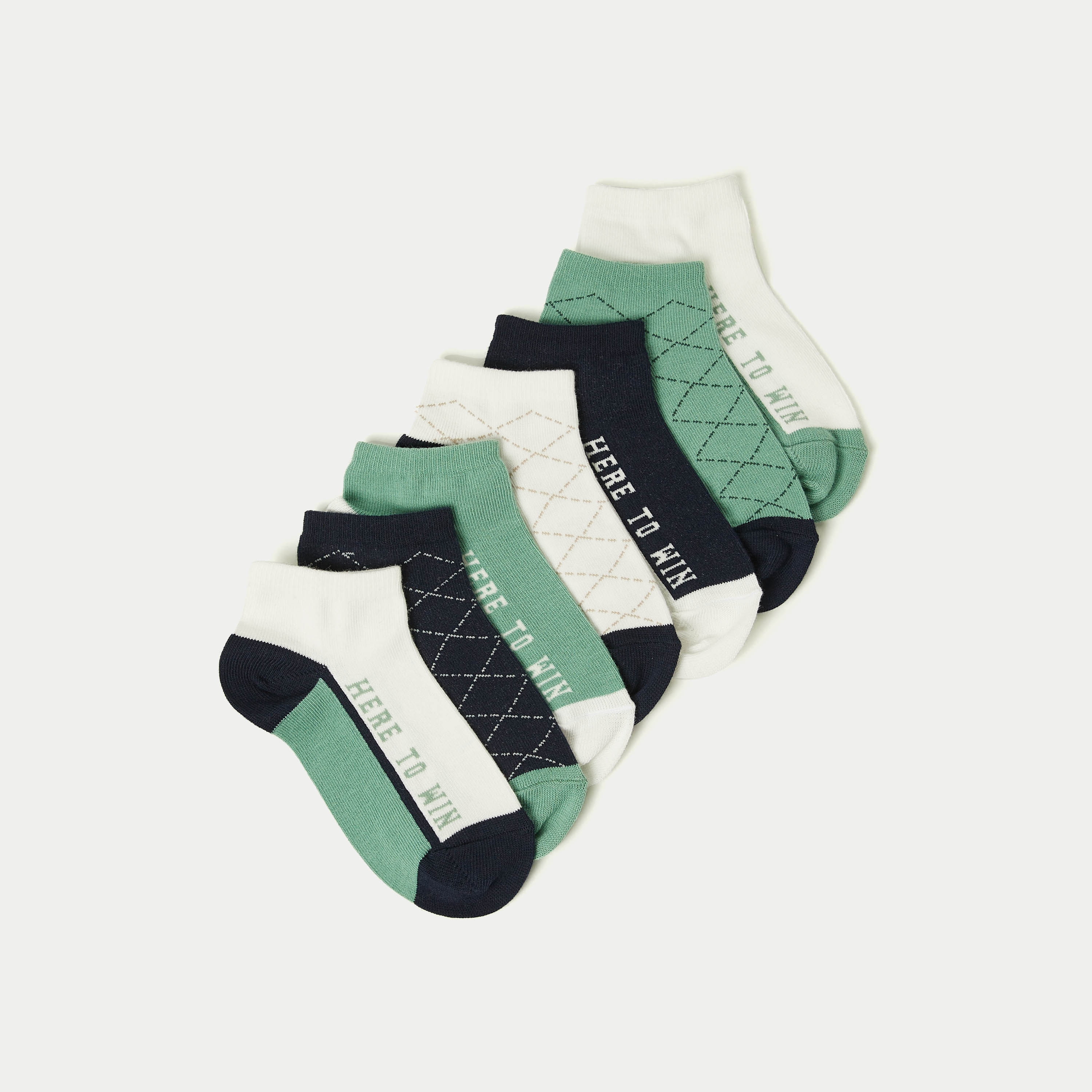 جوارب بطول الكاحل وطبعات من جونيورز – طقم 7 أزواج-boys-accessories-socks-image-2