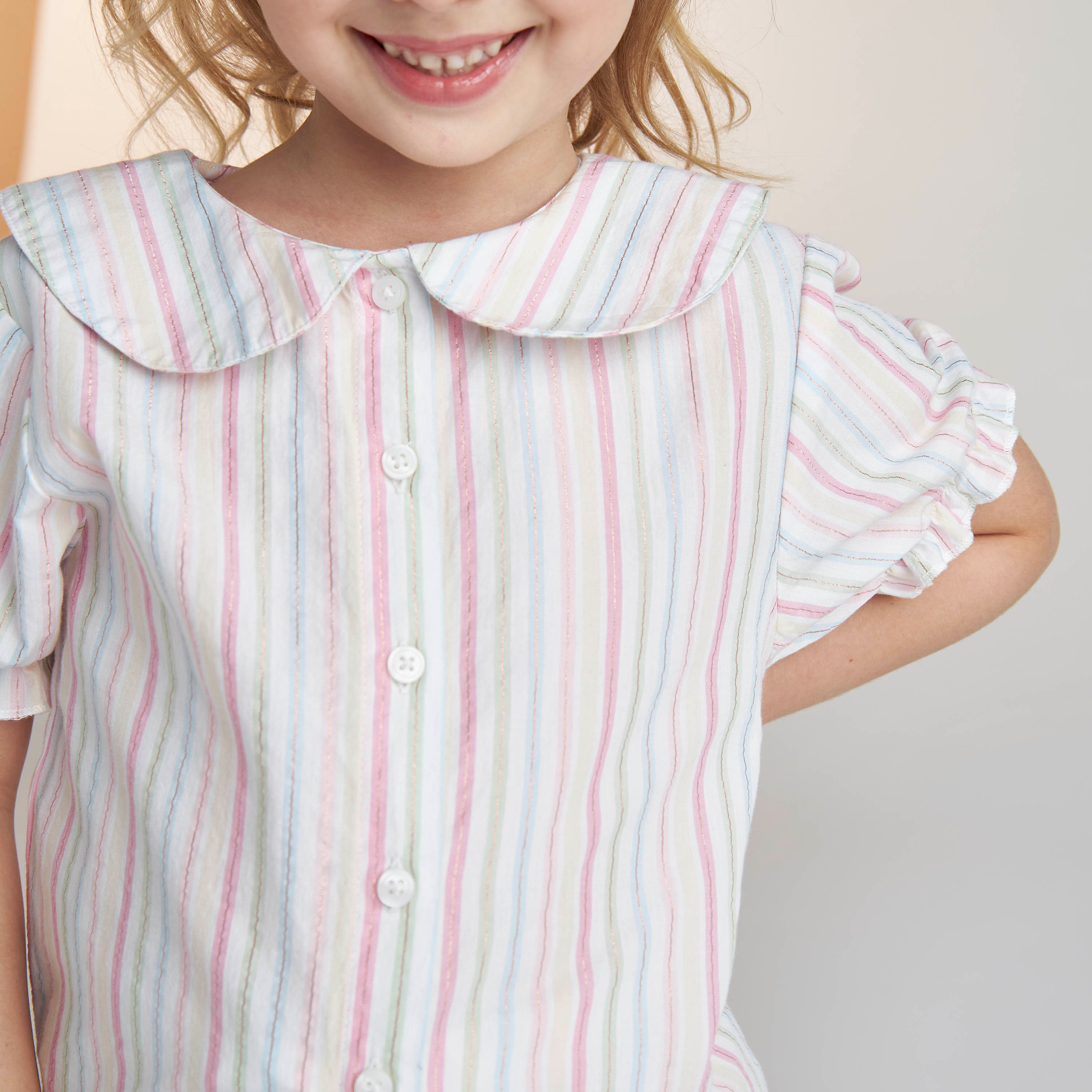 Juniors Striped Shirt and Pyjama Set-girls-clothing-nightwear-image-5
