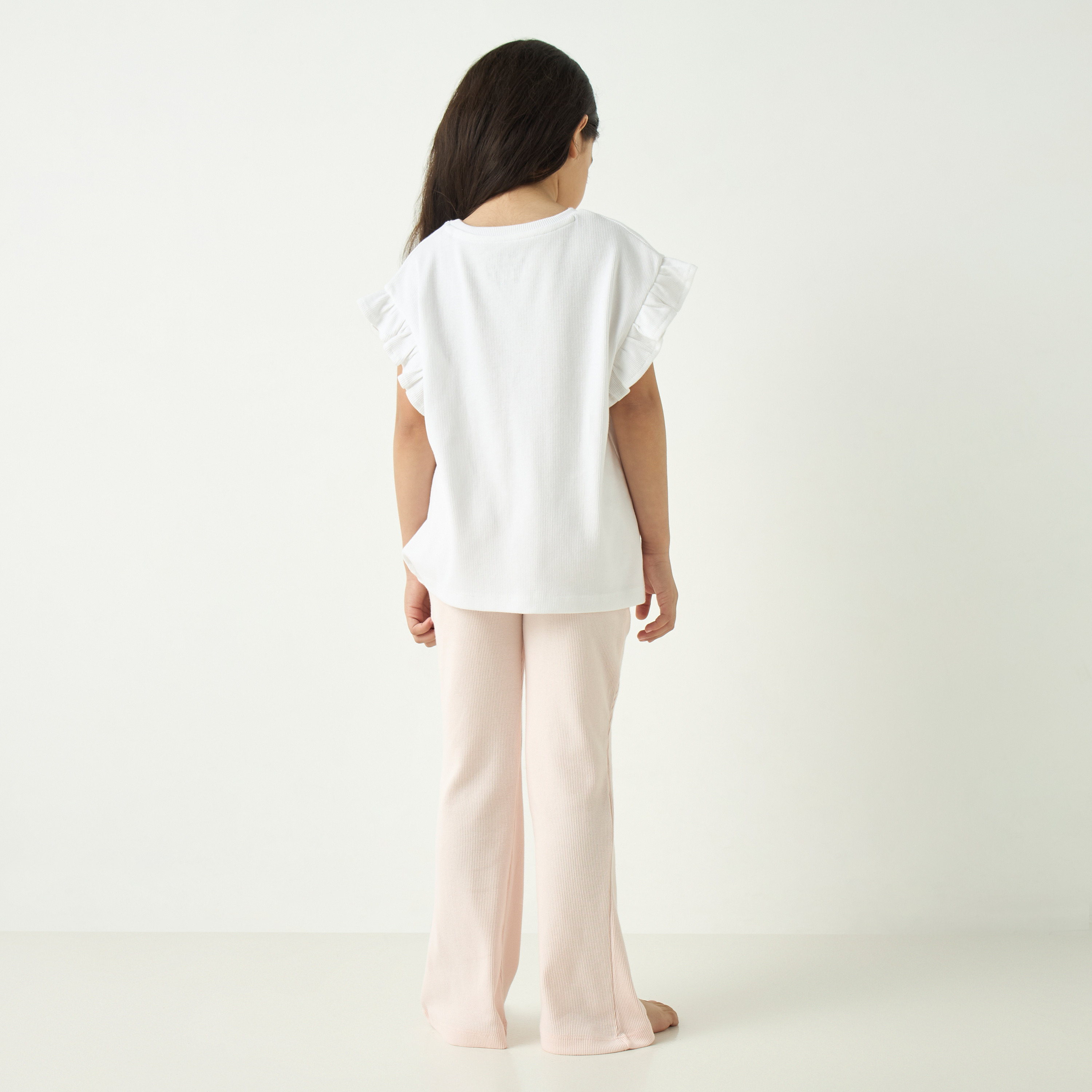 Juniors Graphic Print Top and Pyjama Set-girls-clothing-nightwear-image-4