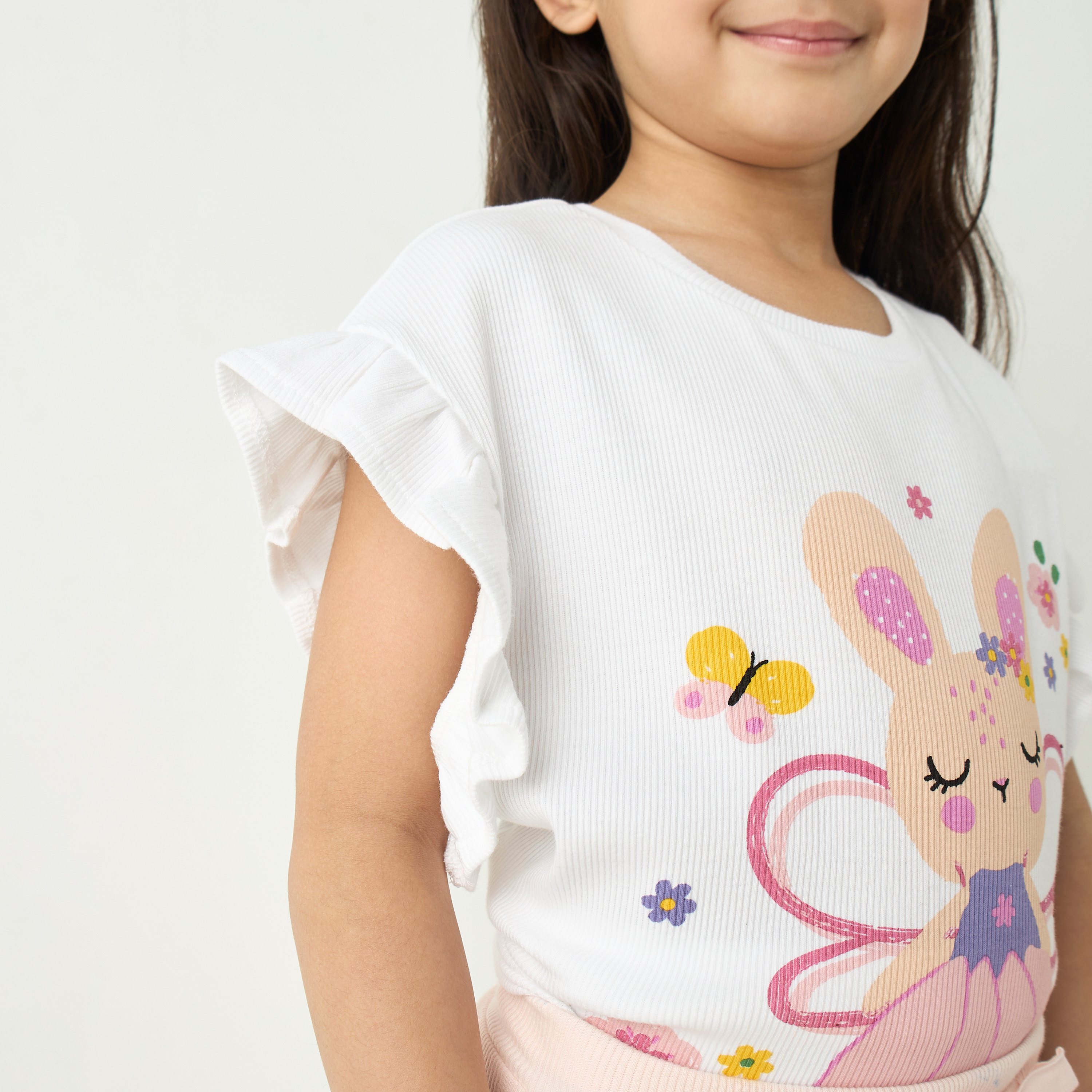 Juniors Graphic Print Top and Pyjama Set-girls-clothing-nightwear-image-5