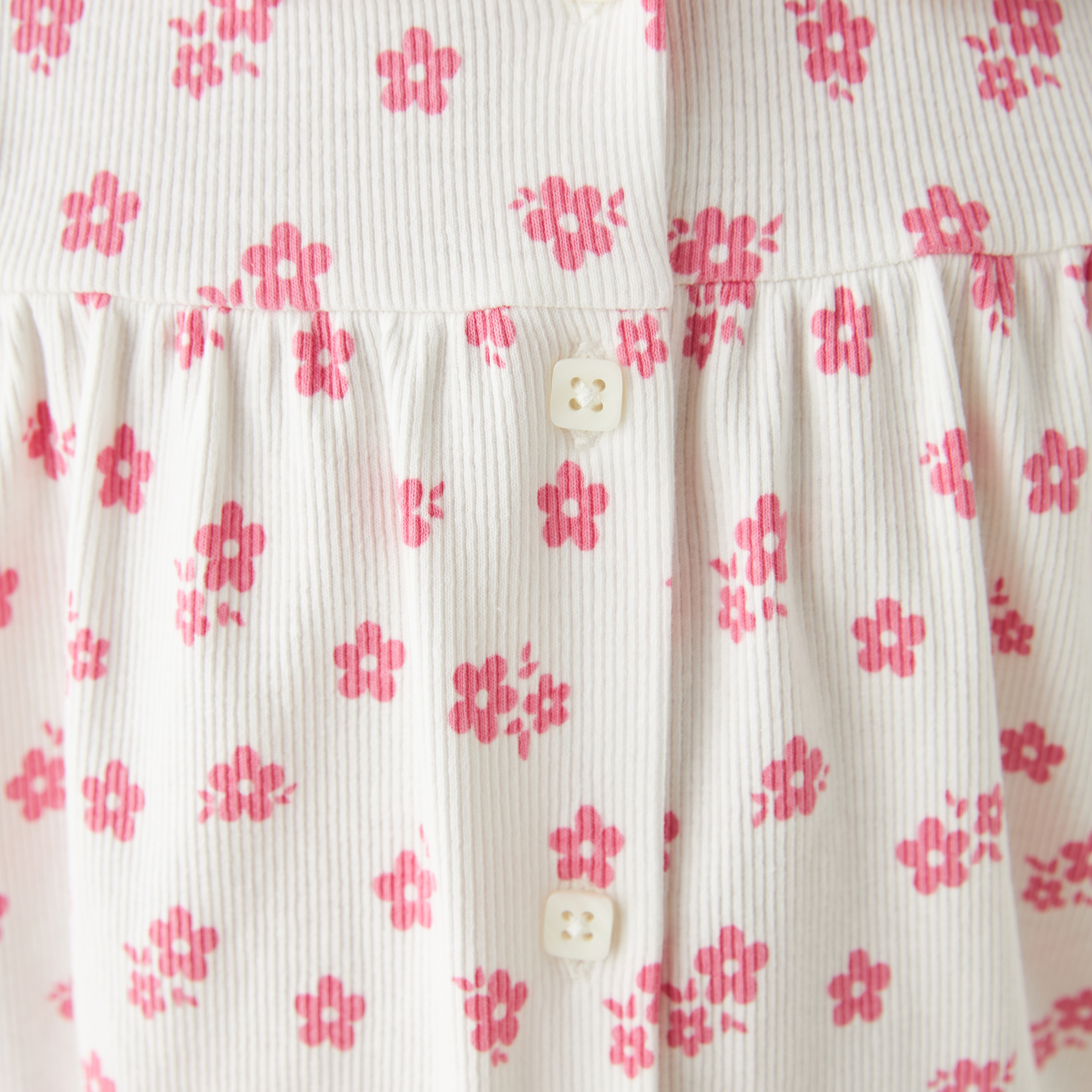 Juniors All-Over Floral Print Peter Pan Collar Top and Elasticated Pyjama Set-girls-clothing-nightwear-image-6