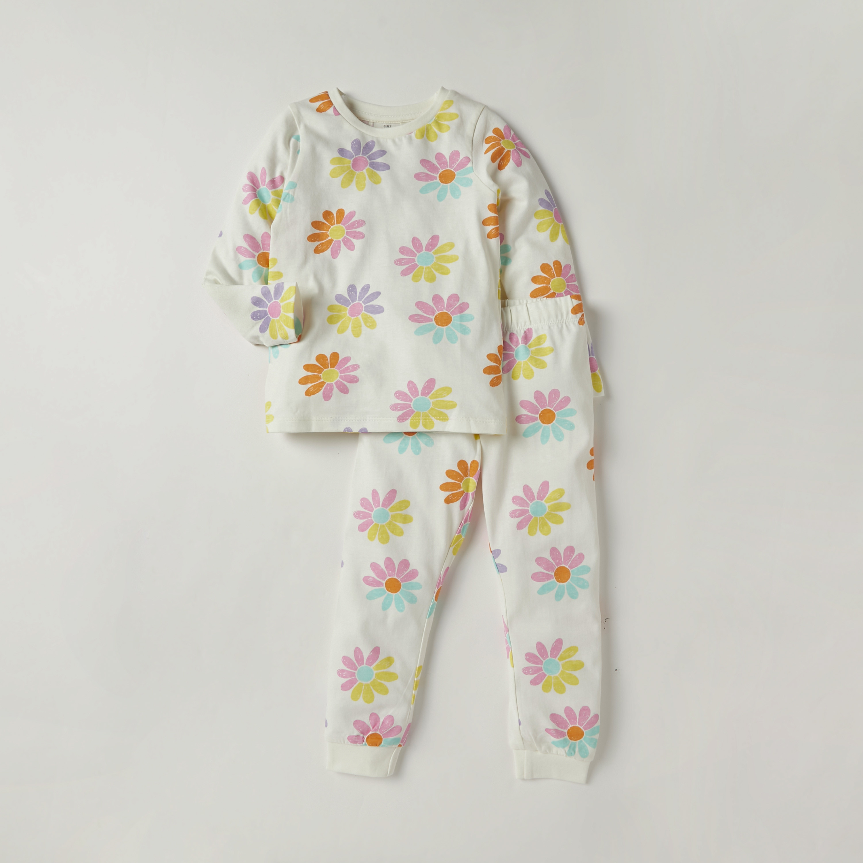 Juniors All-Over Floral Print Cotton T-shirt and Pyjama Set-boys-clothing-nightwear-image-1