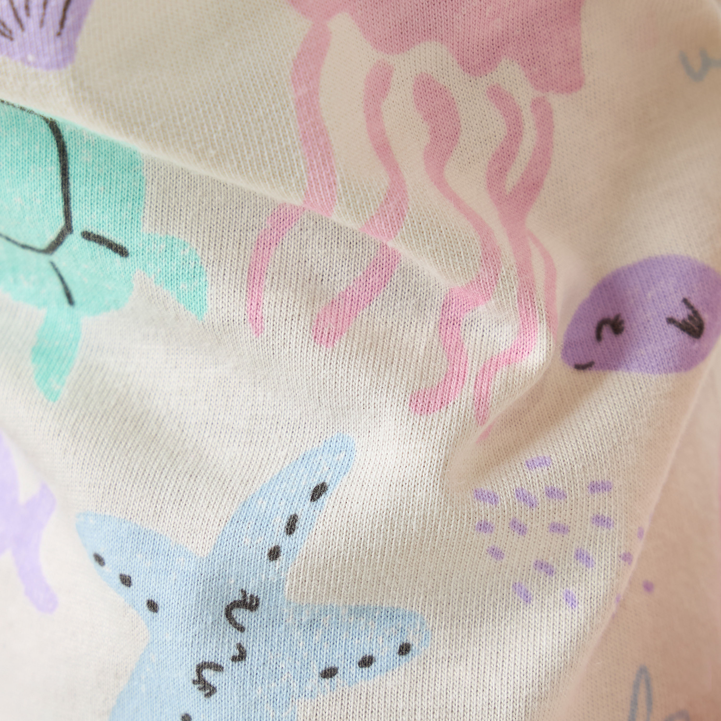 Juniors All-Over Underwater Print T-shirt and Pyjama Set-girls-clothing-nightwear-image-6