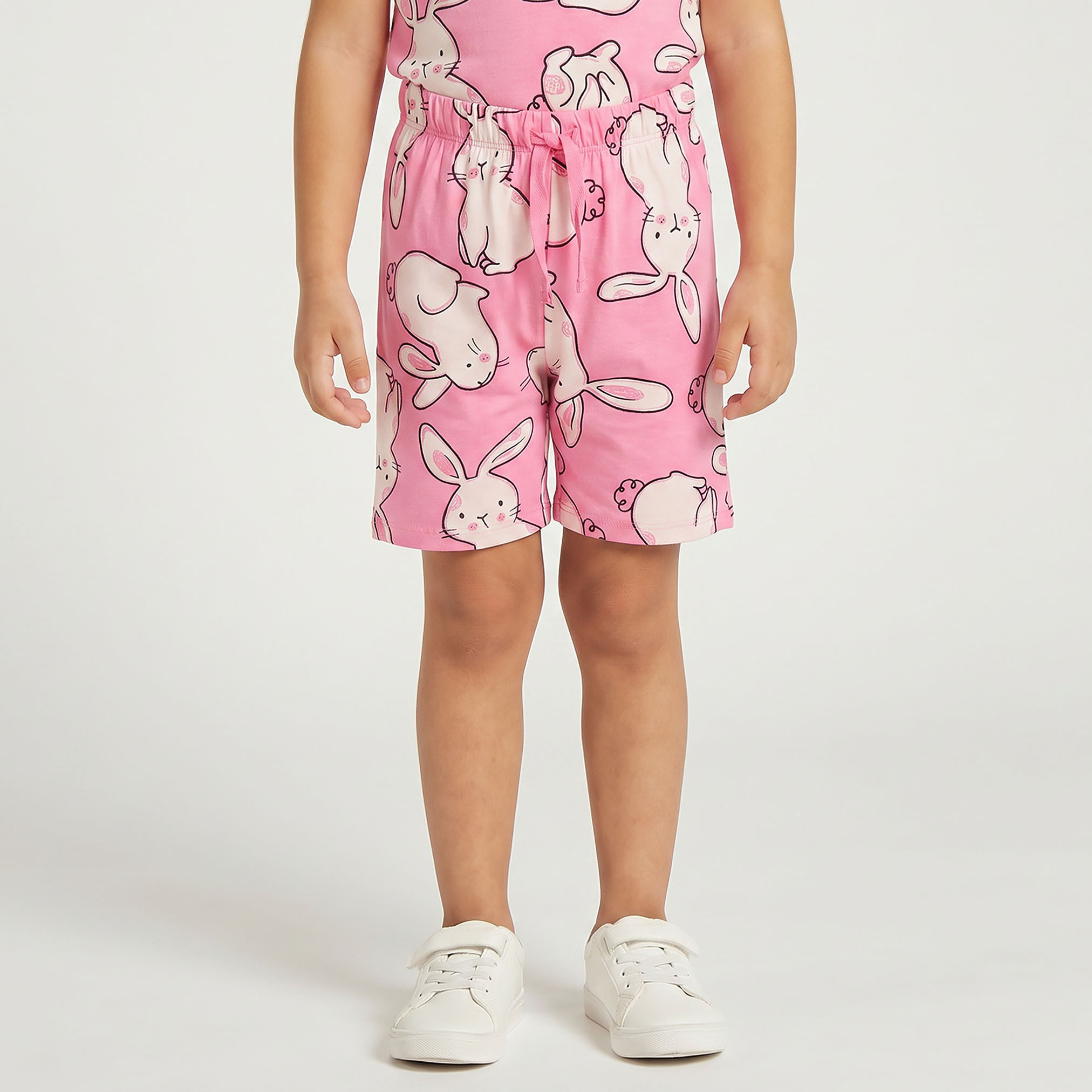 Juniors All-Over Bunny Print T-shirt and Pyjama Set-baby-girls-clothing-nightwear-pyjamasets-image-4