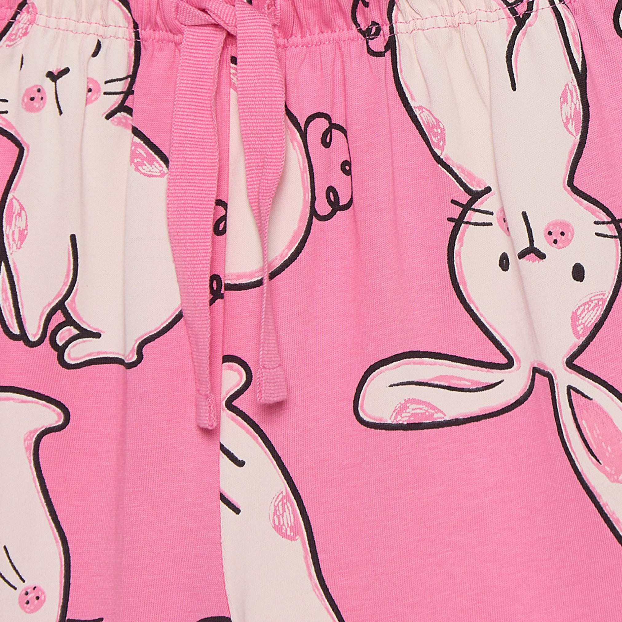 Juniors All-Over Bunny Print T-shirt and Pyjama Set-baby-girls-clothing-nightwear-pyjamasets-image-6