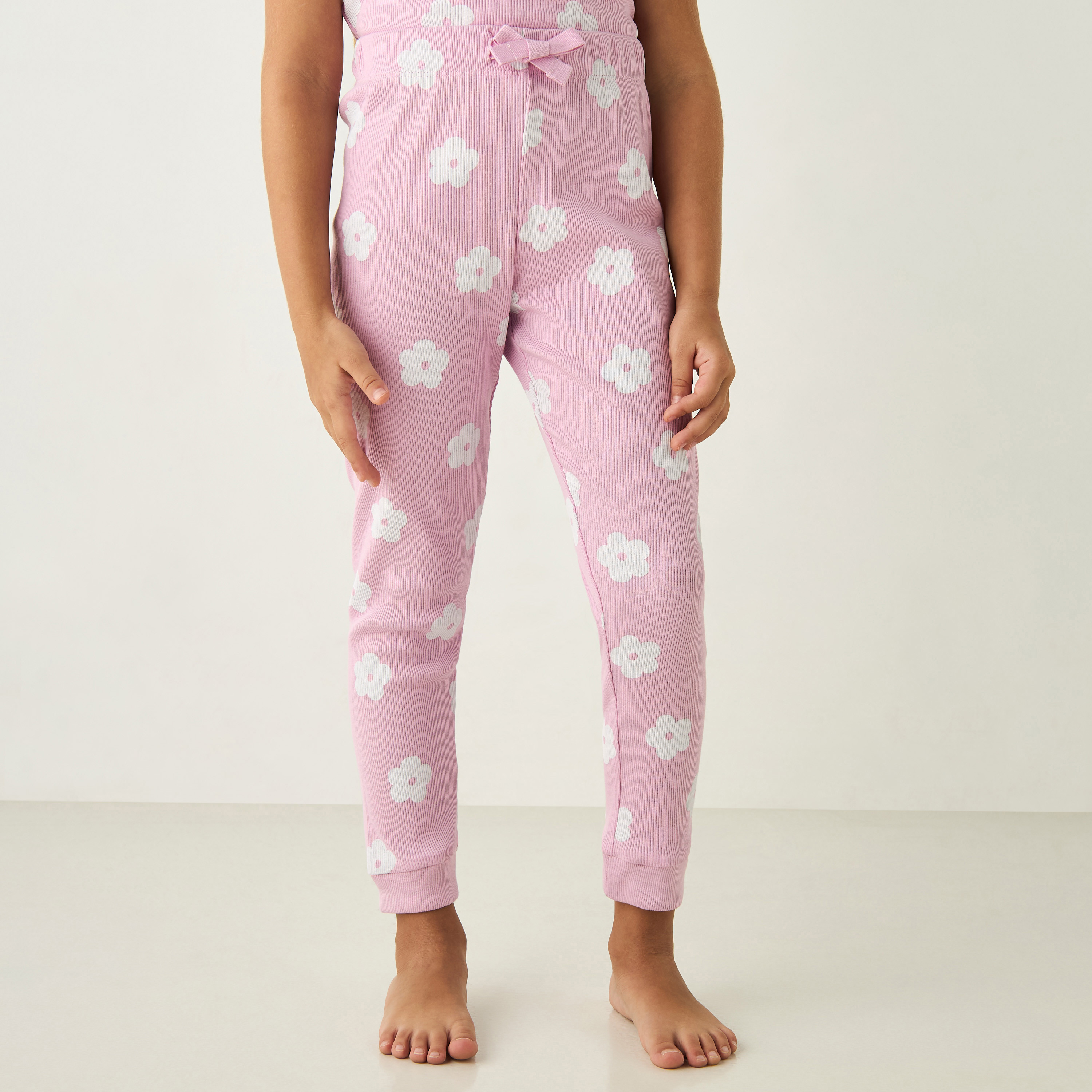 Juniors All-Over Floral Print T-shirt and Pyjama Set-girls-clothing-nightwear-image-3