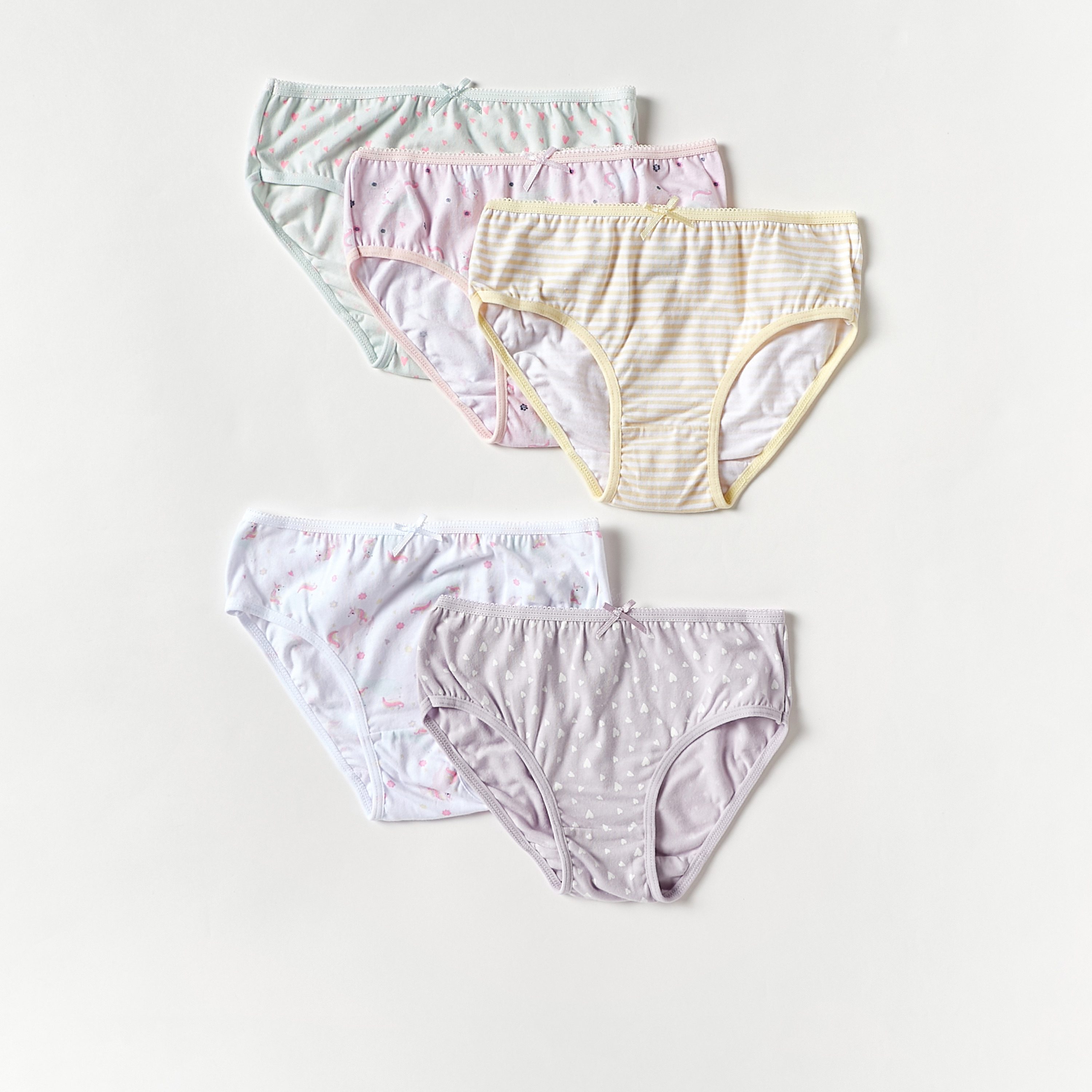Juniors Printed Briefs - Set of 5-girls-clothing-multipacks-image-1