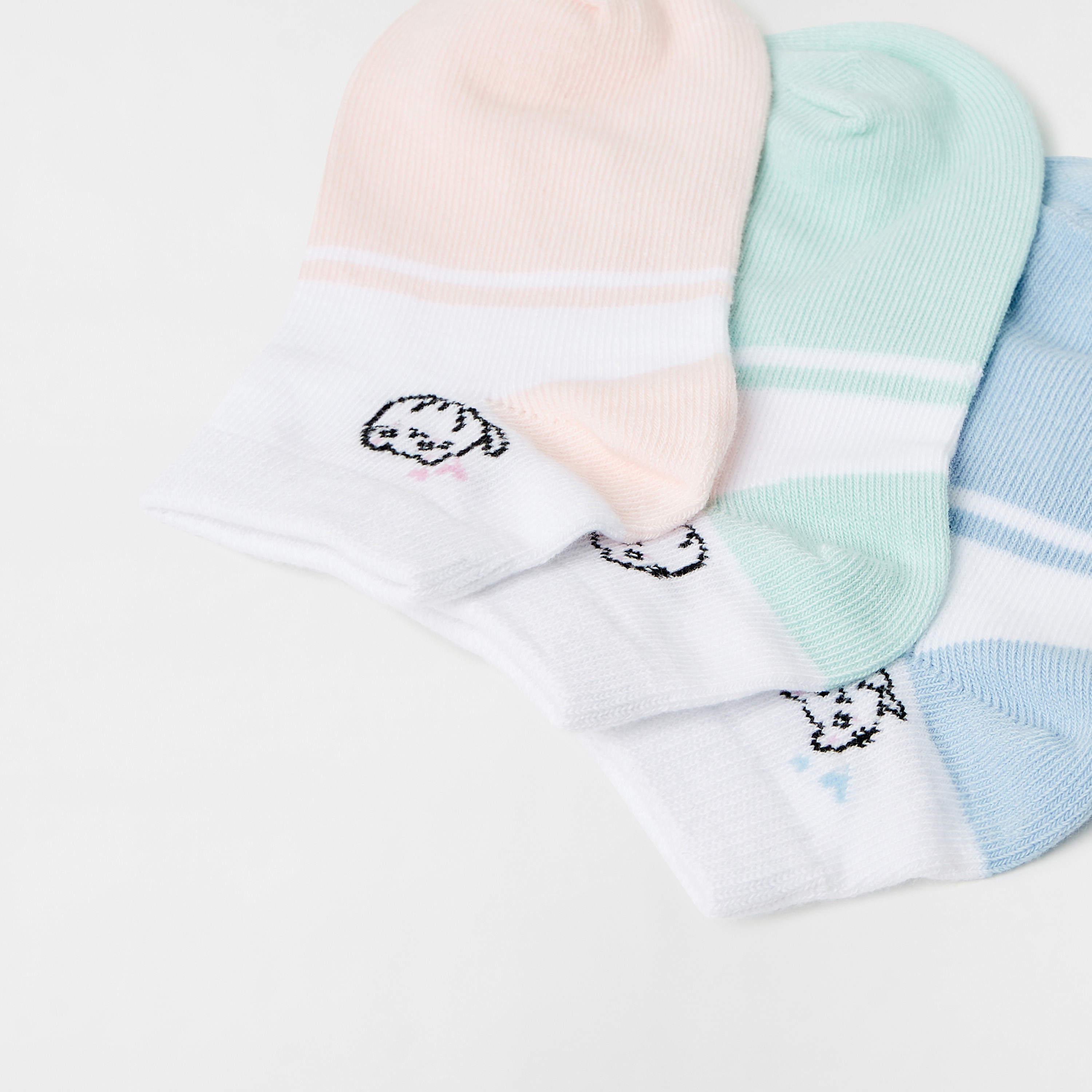 Juniors Printed Socks - Set of 3-girls-accessories-socks-image-3