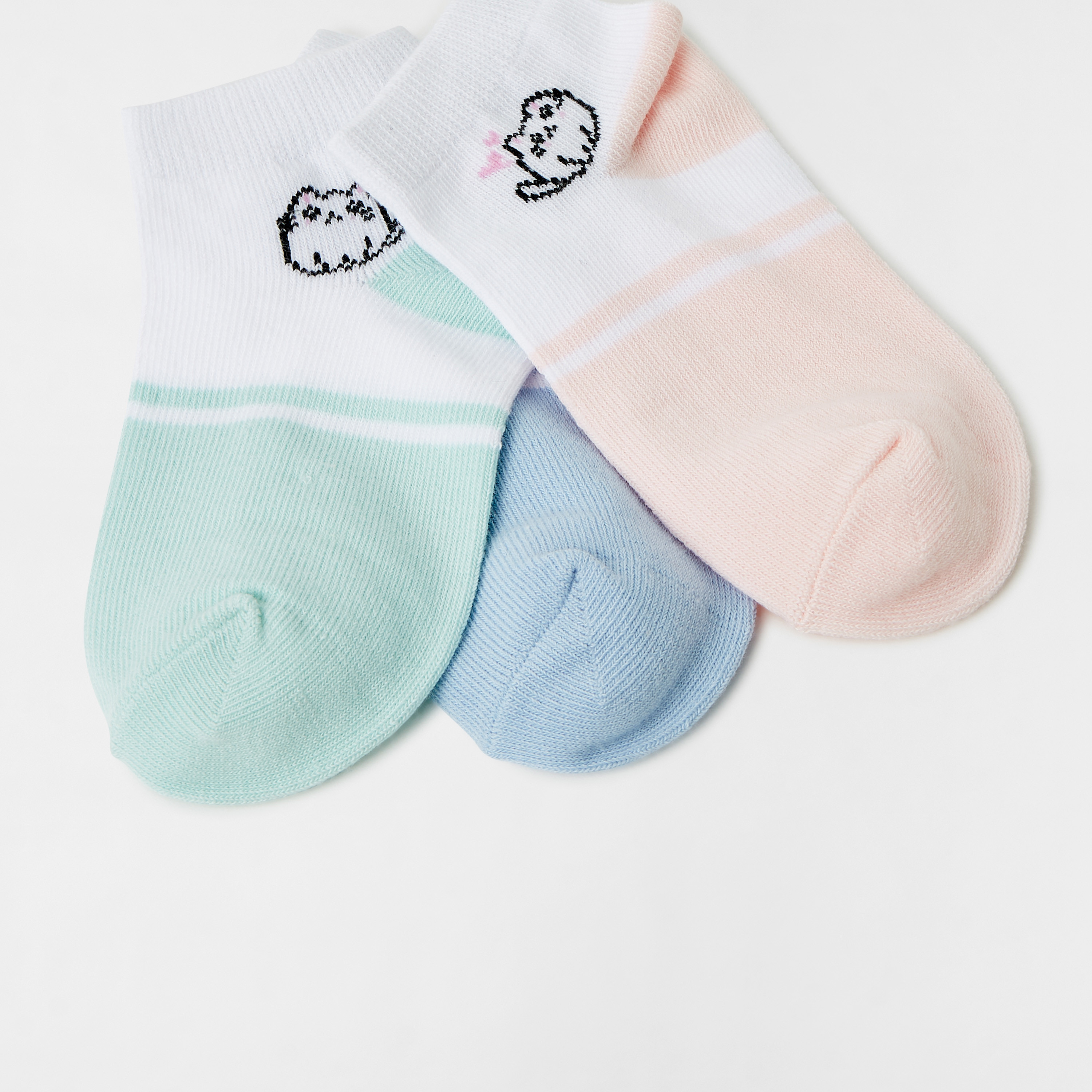 Juniors Printed Socks - Set of 3-girls-accessories-socks-image-4
