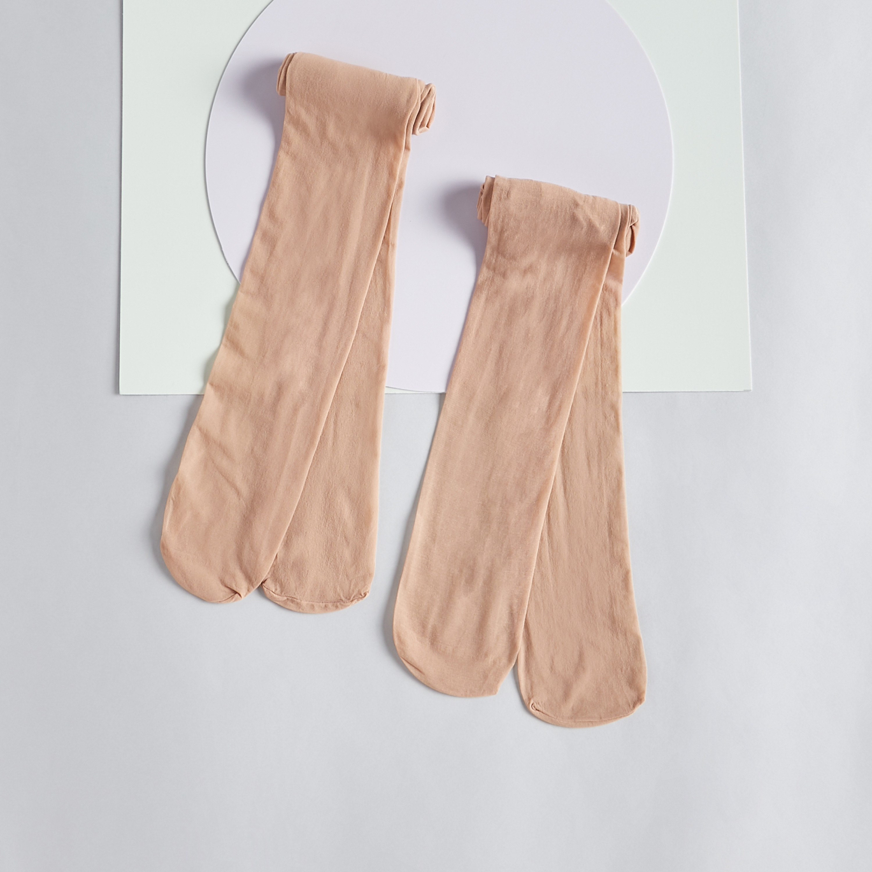 كولون سادة بخصر مطّاطي من جونيورز - طقم من قطعتين-girls-accessories-socks-image-1