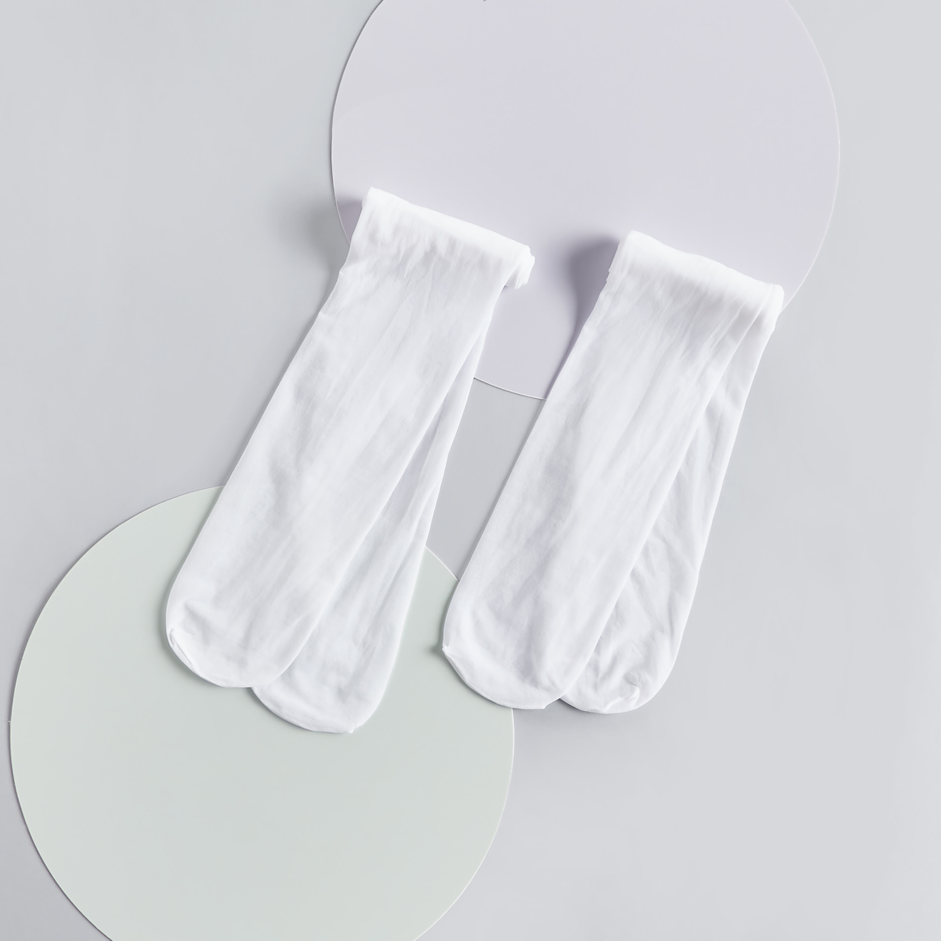 Juniors Solid Tights with Elasticated Waistband - Set of 2-girls-accessories-socks-image-1