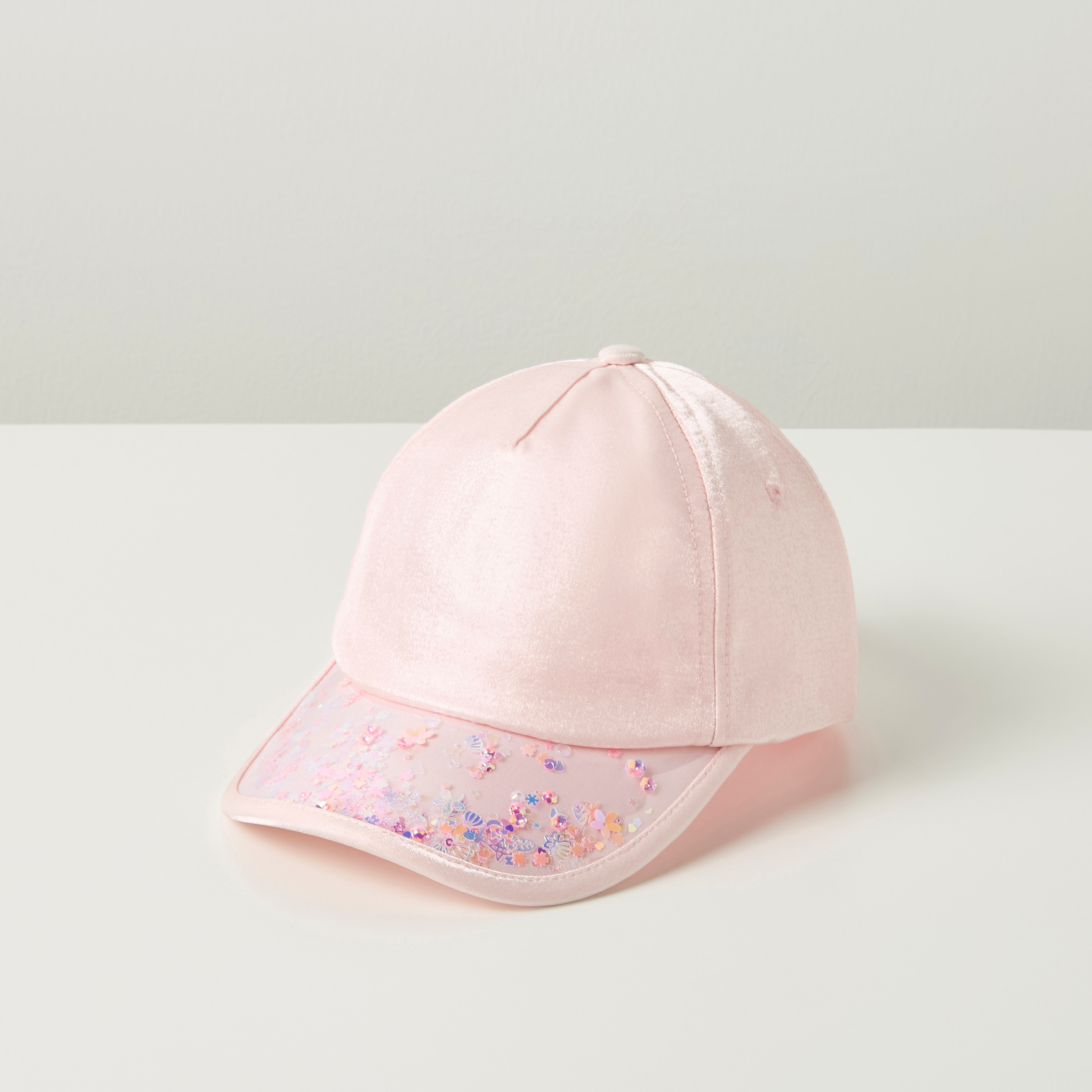كاب مزيّن بشريط إغلاق لاصق من جونيورز-baby-girls-accessories-caps-image-1