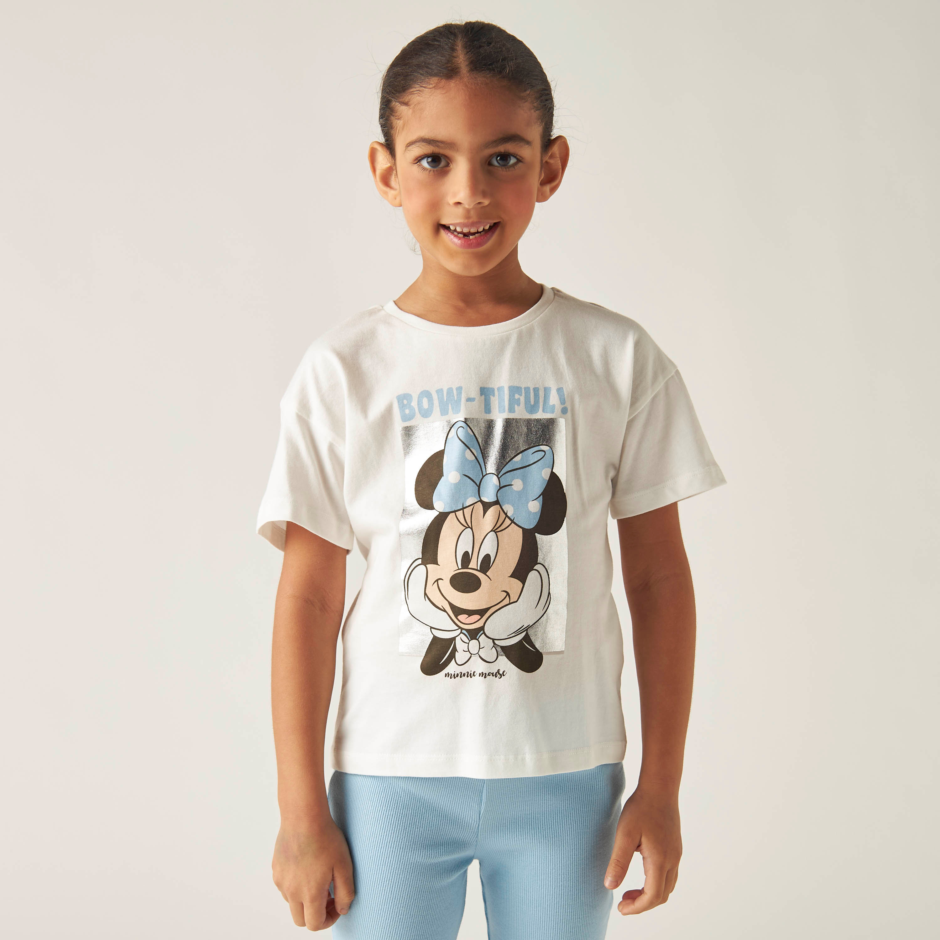 طقم بنطلون بيجاما وتيشيرت بطبعات ميني ماوس من ديزني-girls-clothing-nightwear-image-2