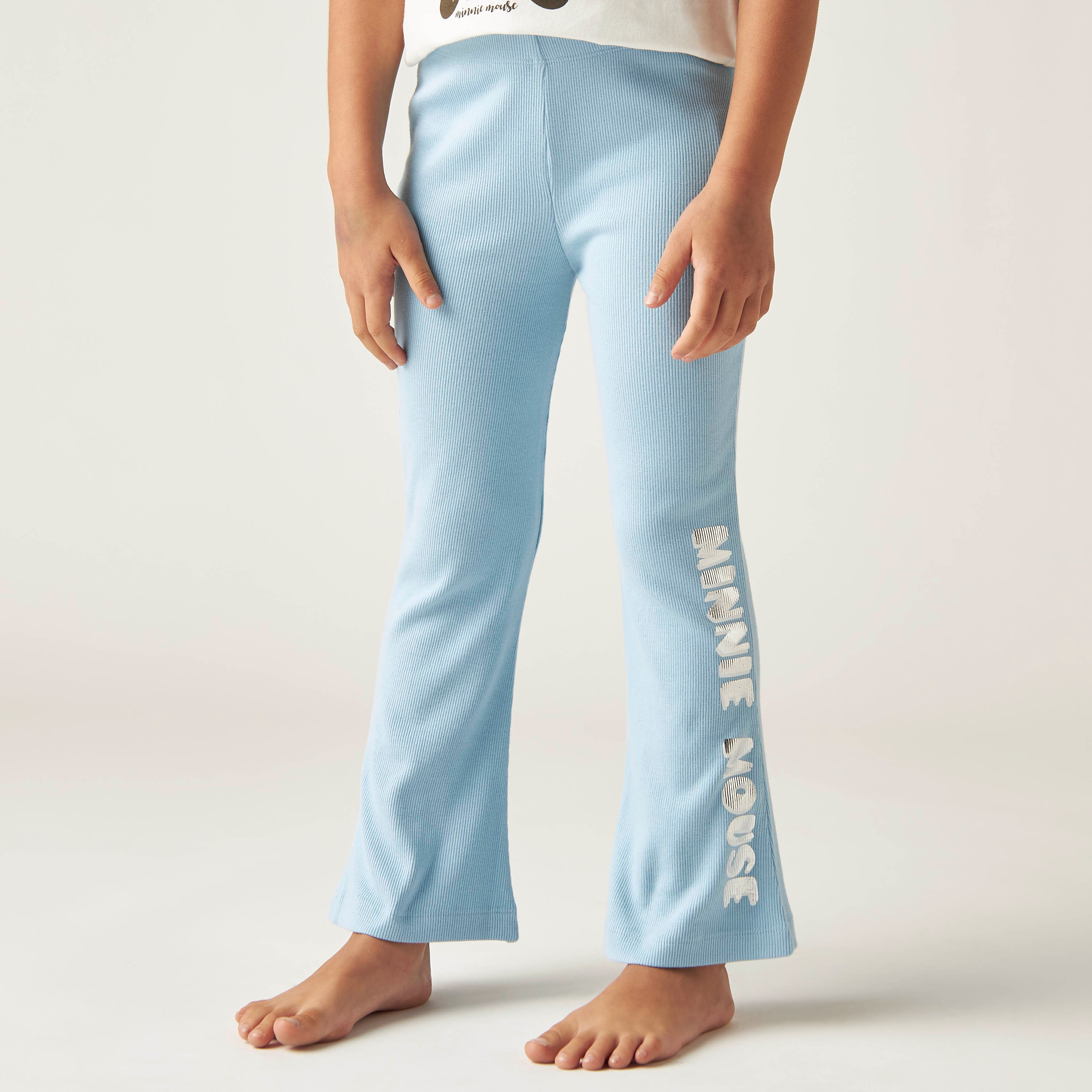 طقم بنطلون بيجاما وتيشيرت بطبعات ميني ماوس من ديزني-girls-clothing-nightwear-image-3
